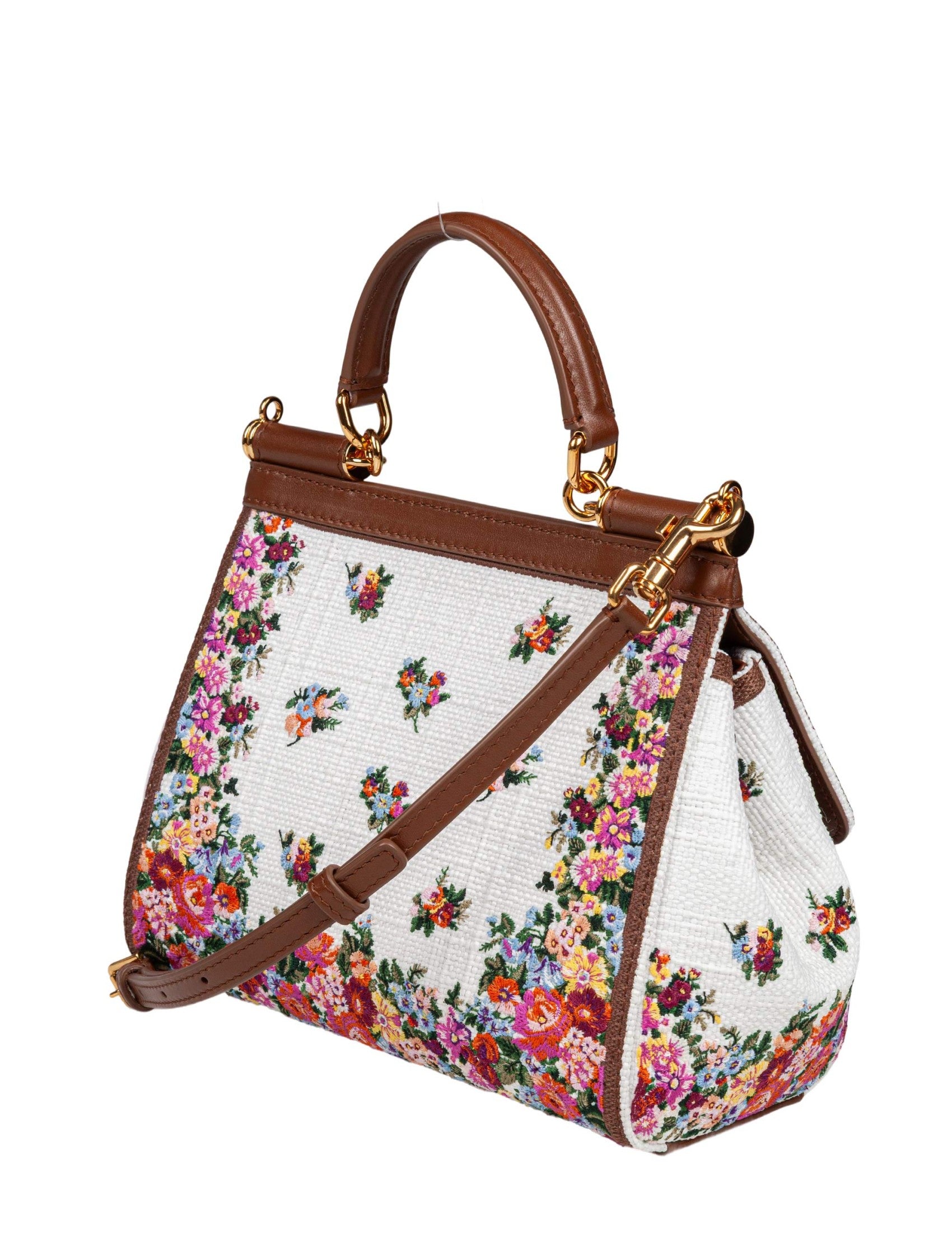 Small Sicily Leather & Embroidered Bag