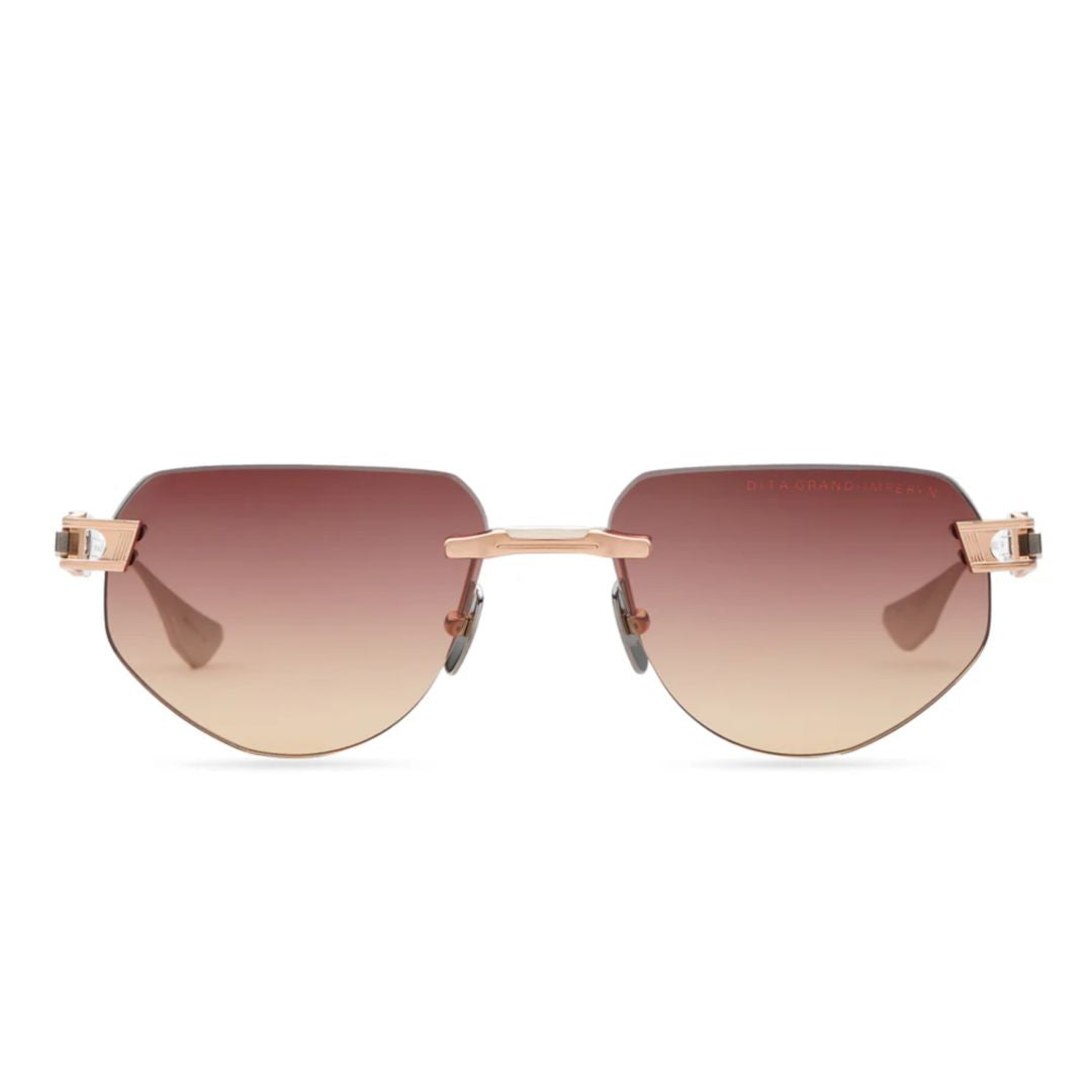 Grand-Imperyn Rimless Geometric Sunglasses with Gradient Lenses