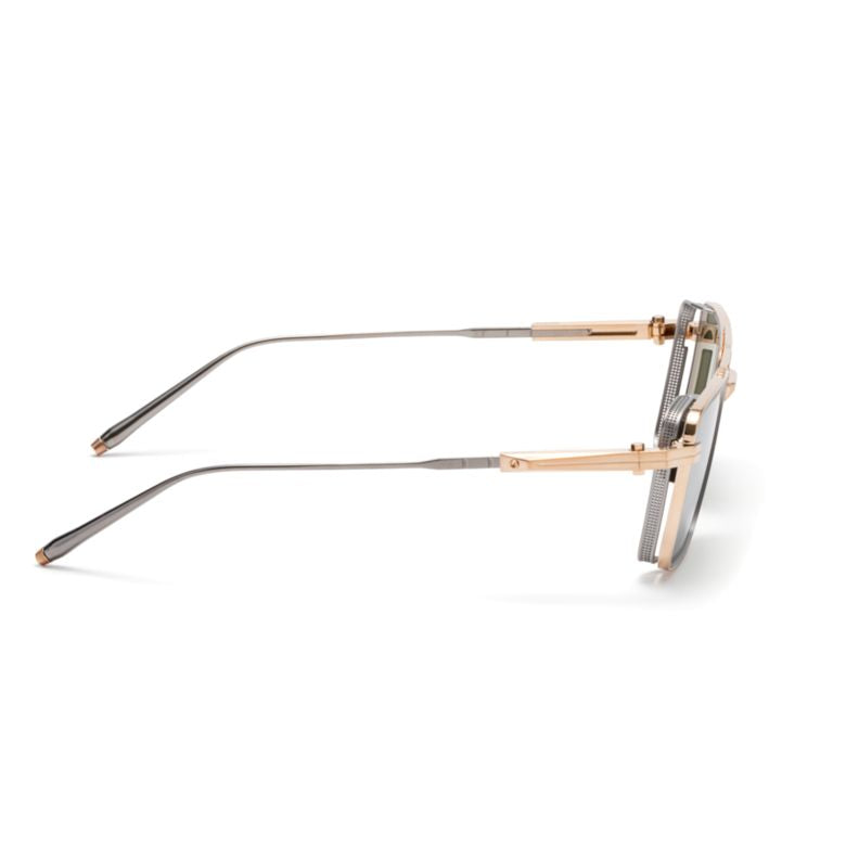 Aks-504 Square Frame Sunglasses with Metallic Structure