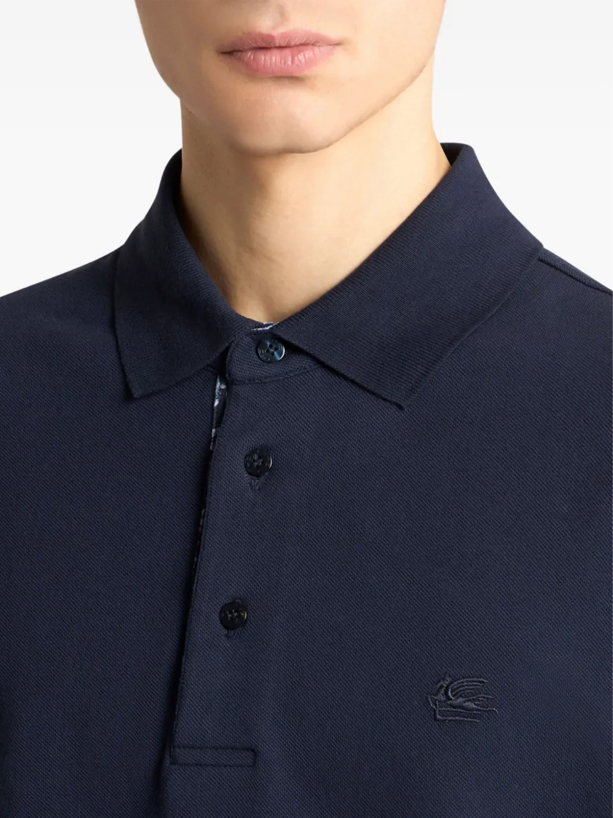 Roma Short-Sleeve Minimalist Logo Polo Shirt