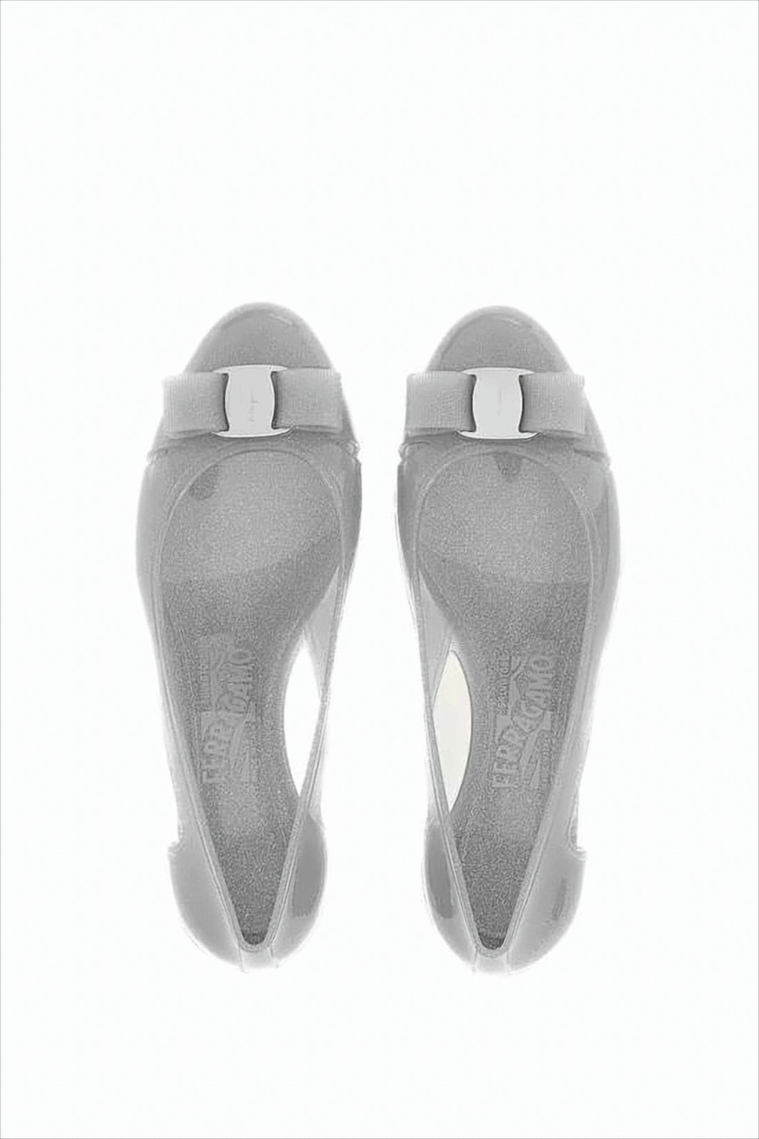 Transparent PVC Flats with Subtle Bow