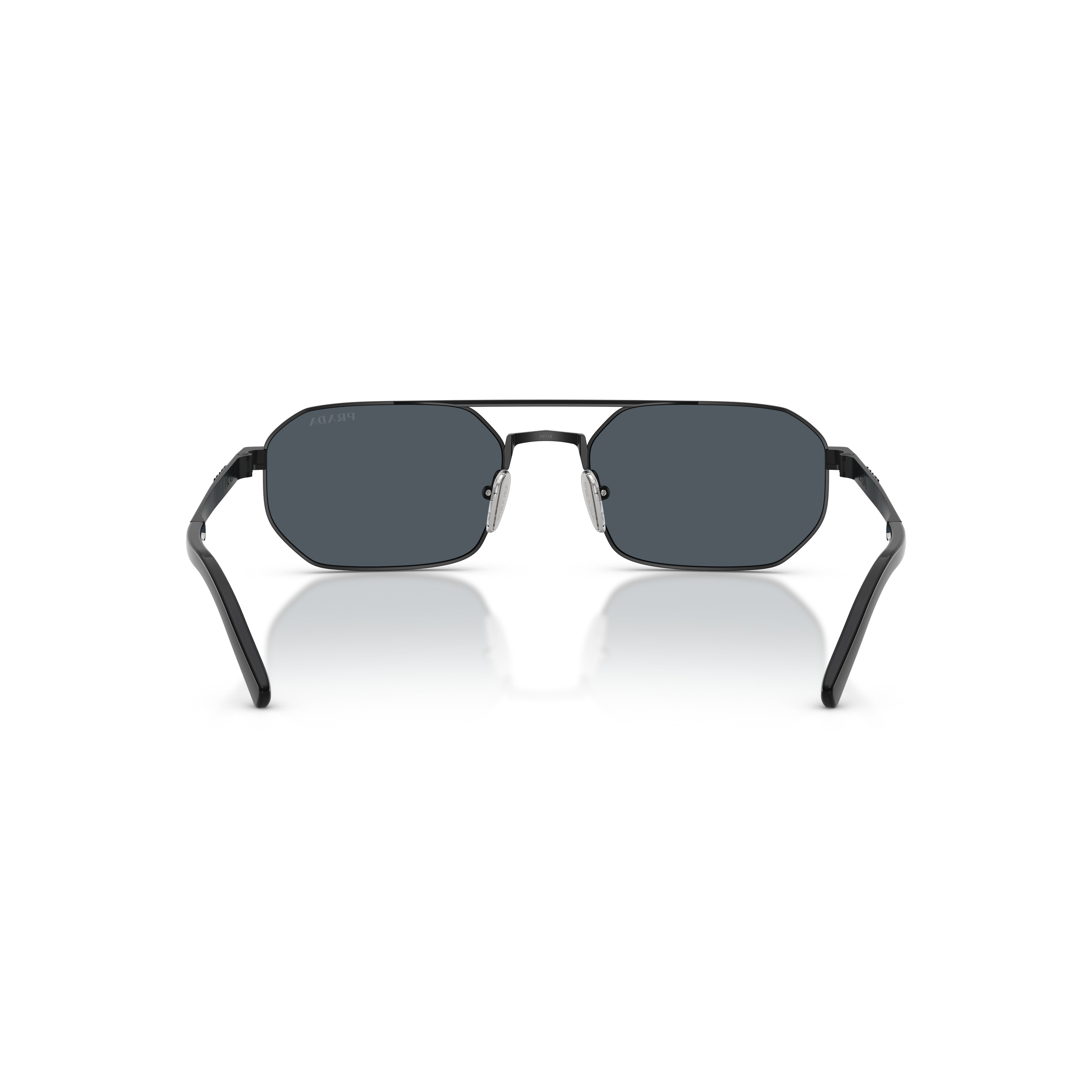 Geometric Black Metal Frame Sunglasses