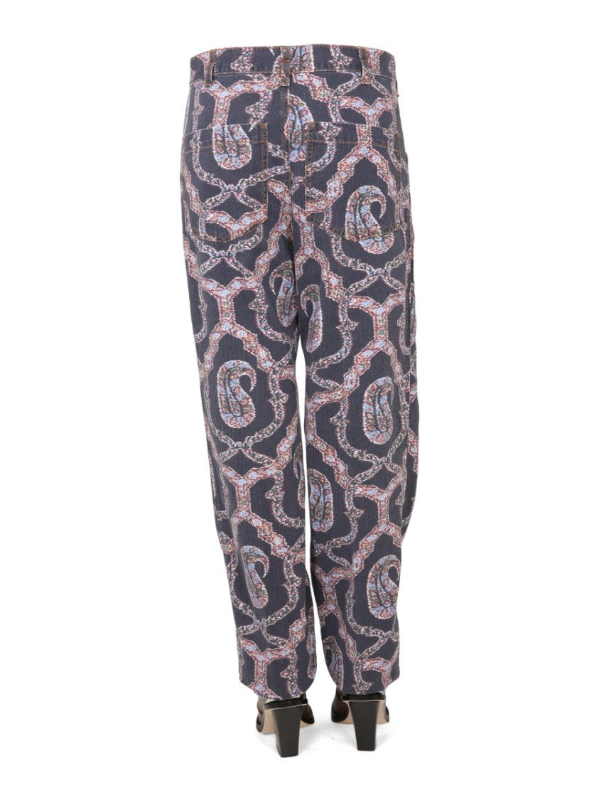 Paisley Denim Pants