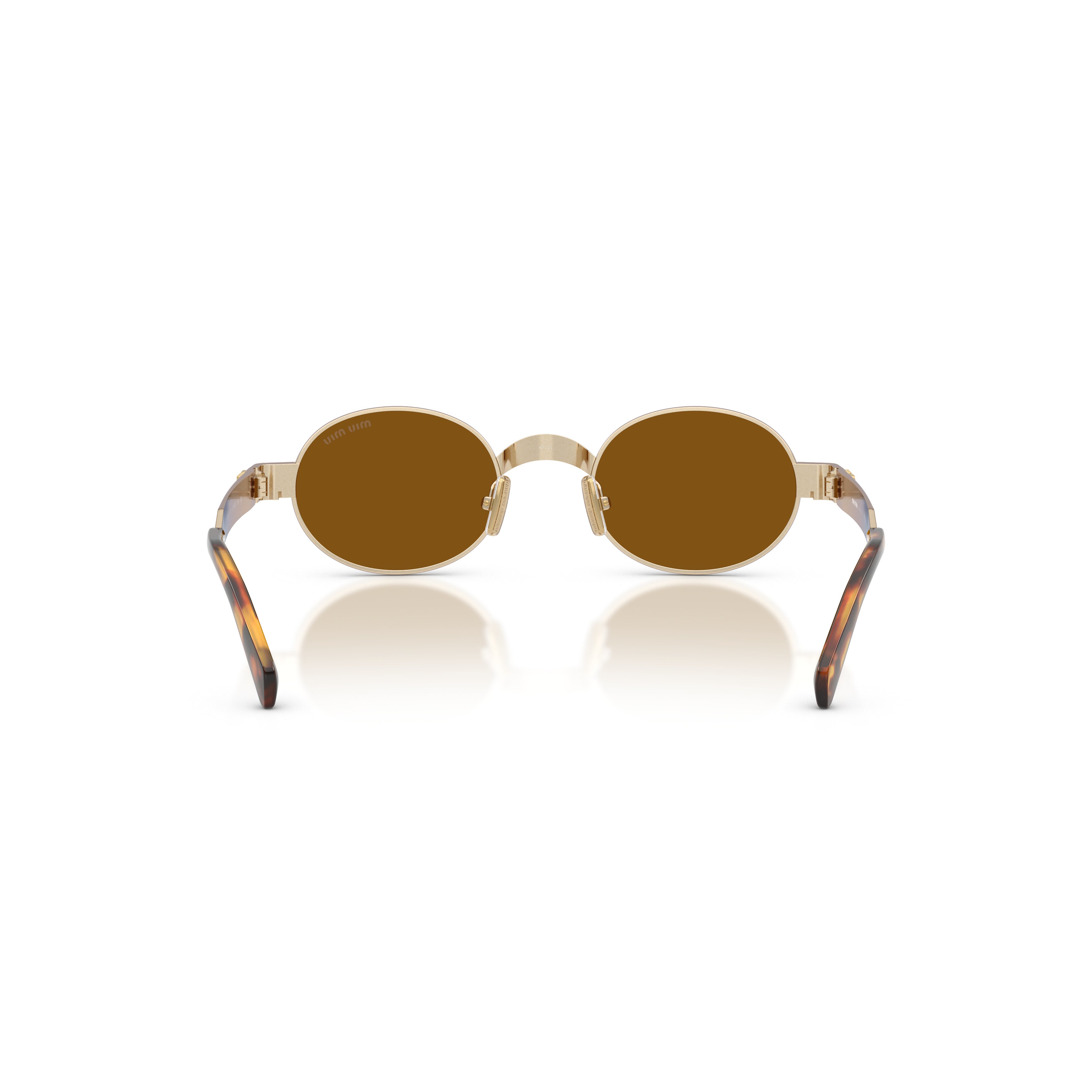 0mu B51s Oval Metallic Gold Sunglasses