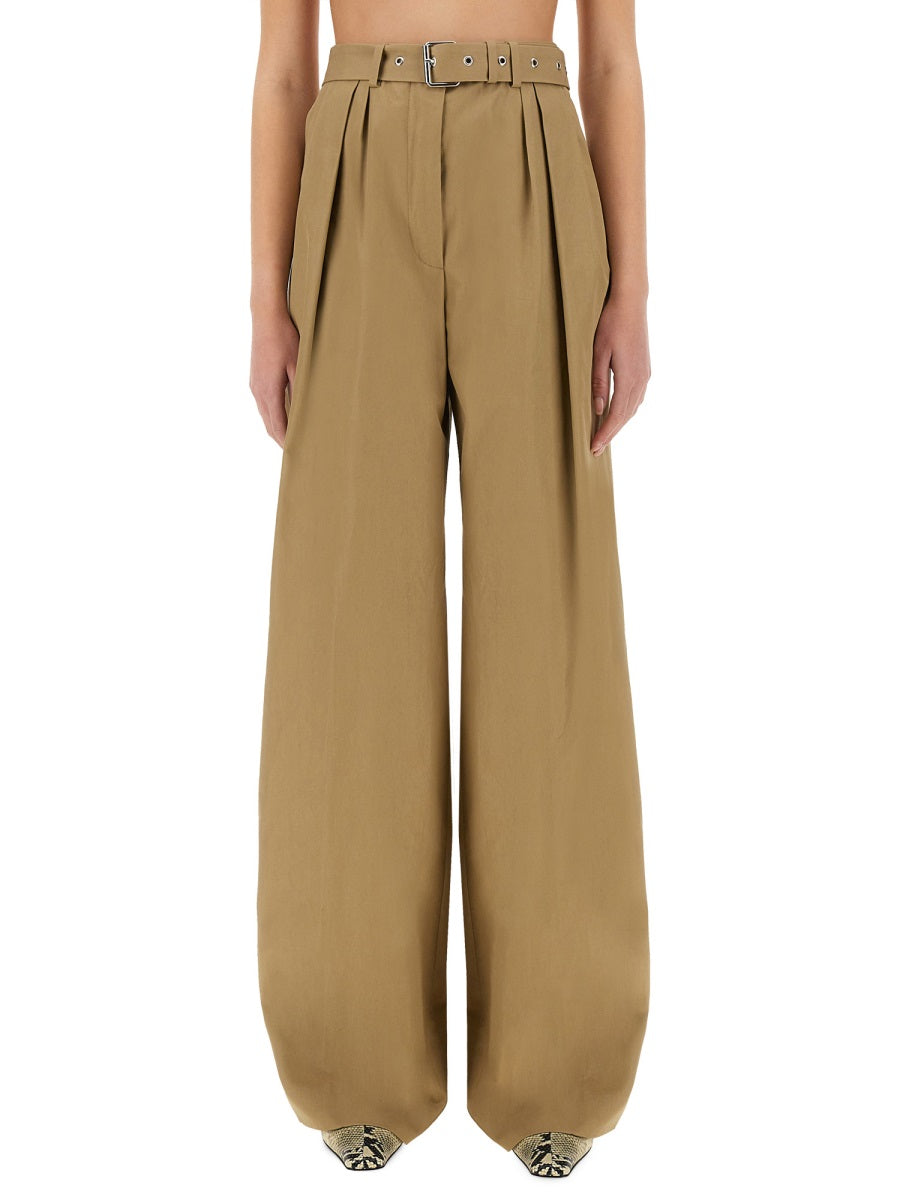 Wide-Leg Pants With Matching Belt For Comfort