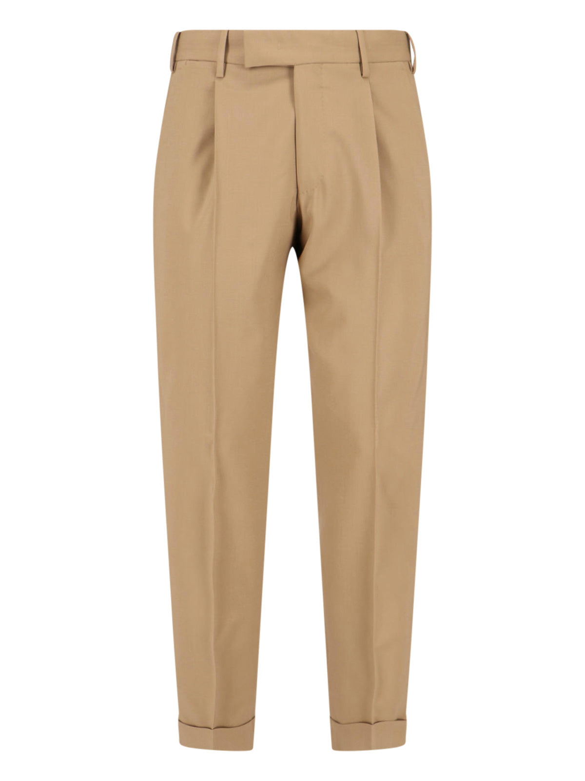 Tailored Wool Trousers – Light Brown