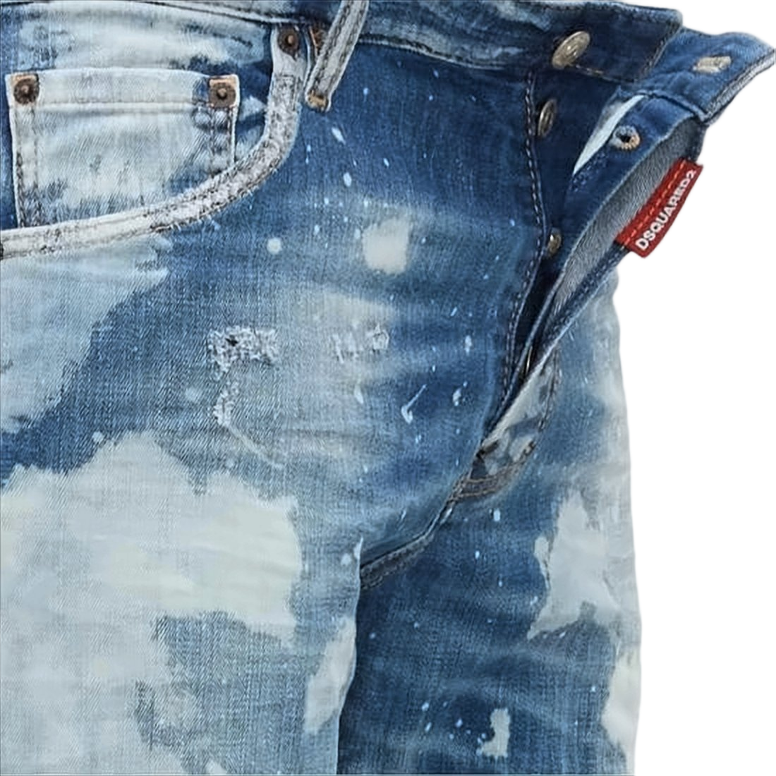 Slim Fit Distressed Denim Pants