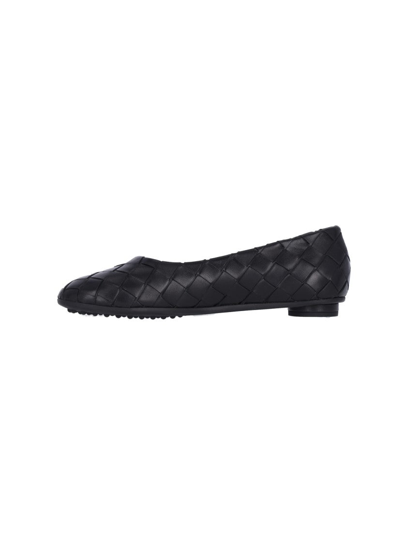Intricately Woven Slip-On Ballerina Flats