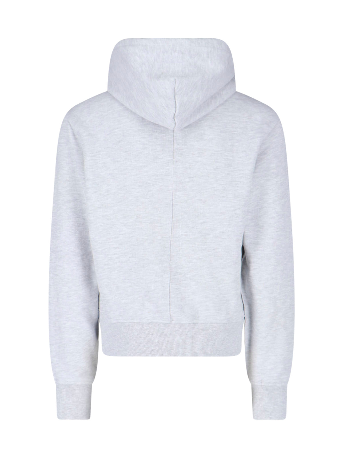 Grey Cotton Zip-Up Drawstring Hoodie