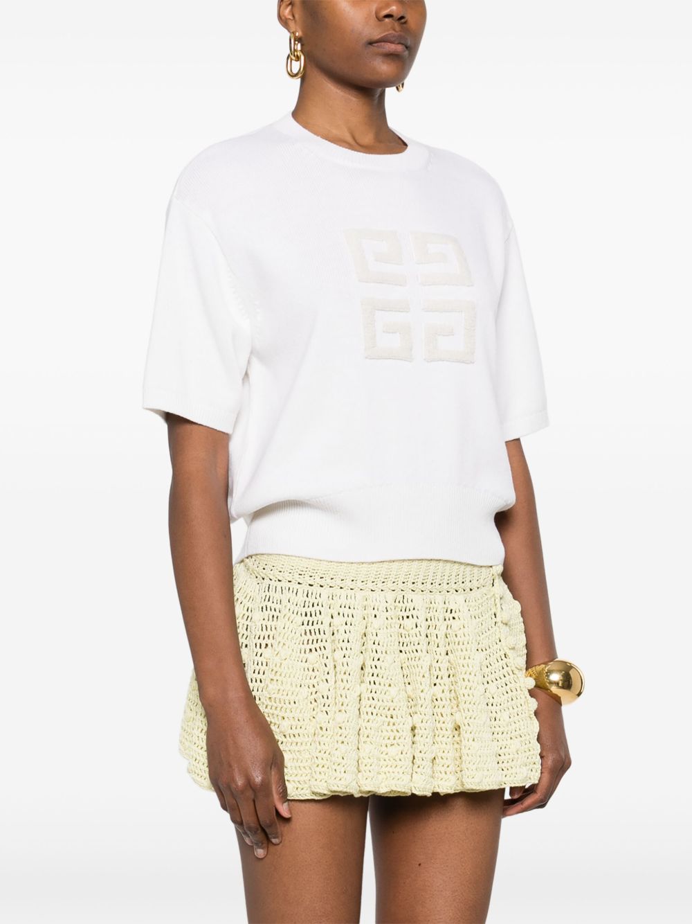 Cropped White Sweater