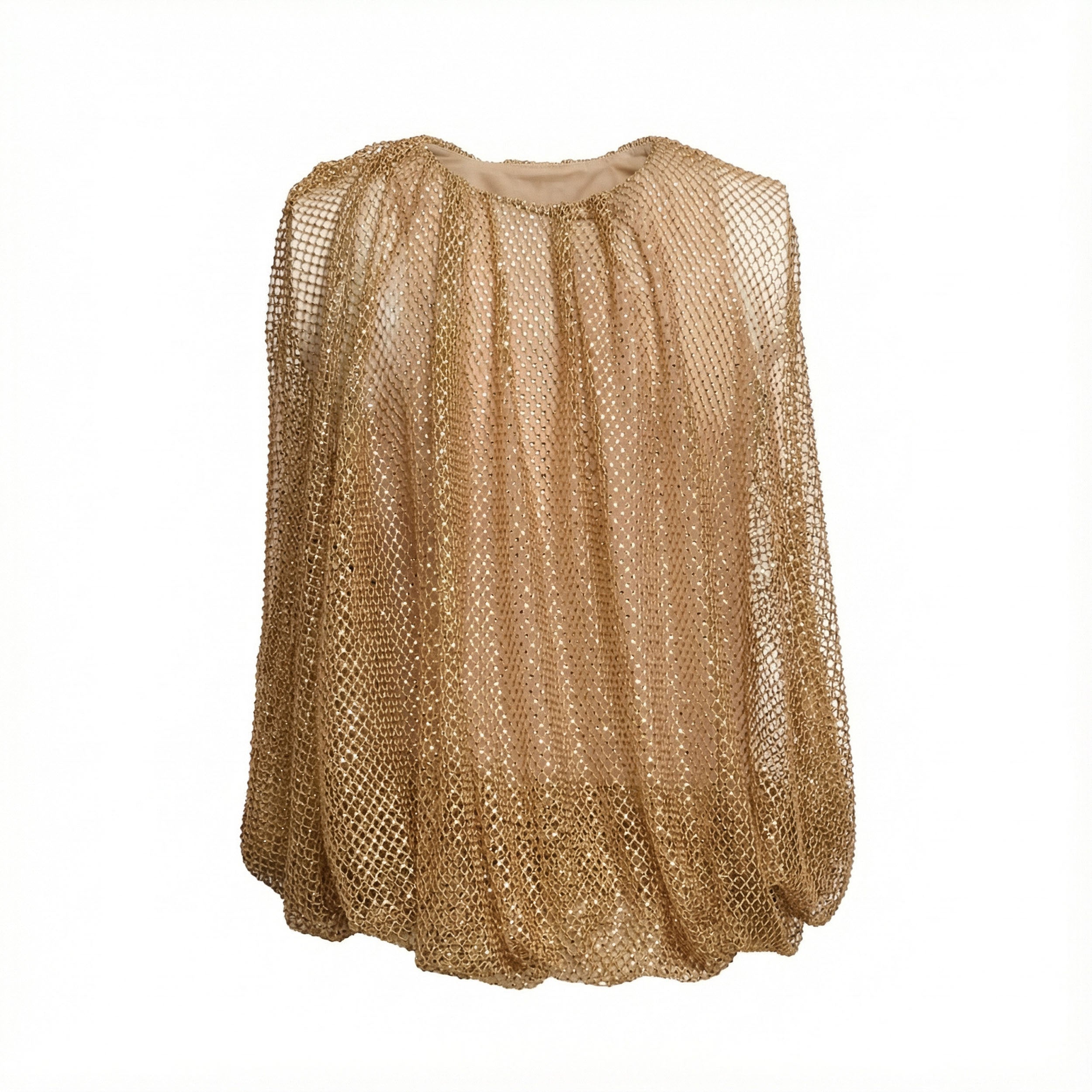 Knot Mesh Crewneck Top