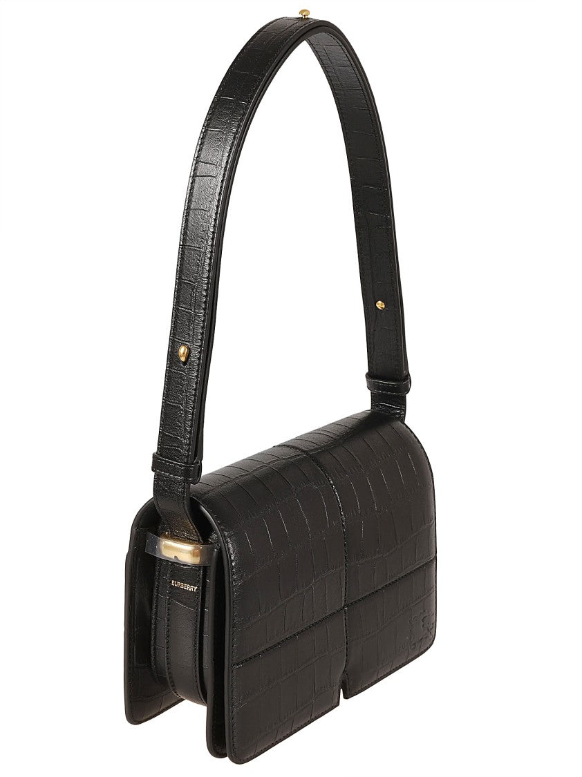 Textured Lamb Suede Shoulder Bag