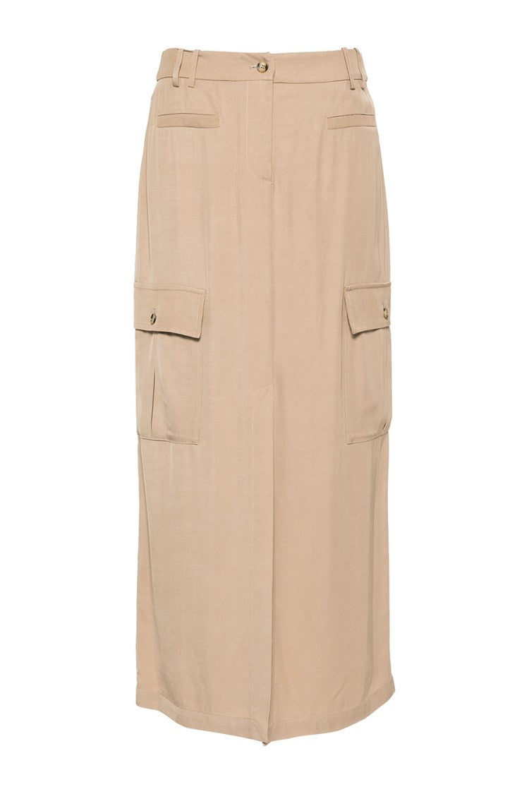 Beige Viscose Skirt
