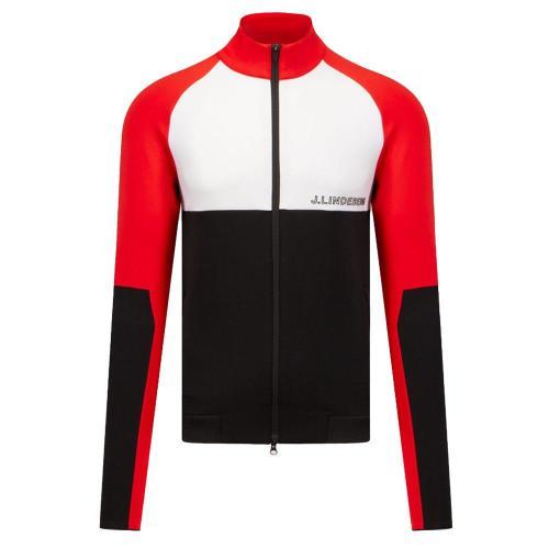 Color-Blocked High Collar Jacket with Full Zipper