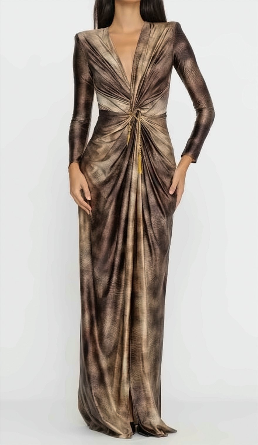 Lycra Dress With Structured Shoulders