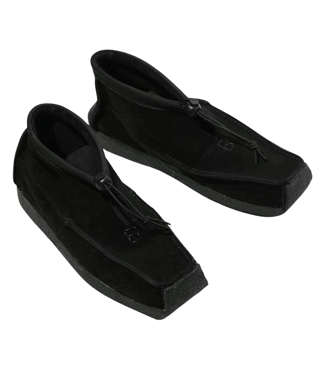 Moccasin-Style Black Suede Loafers with Rubber Sole