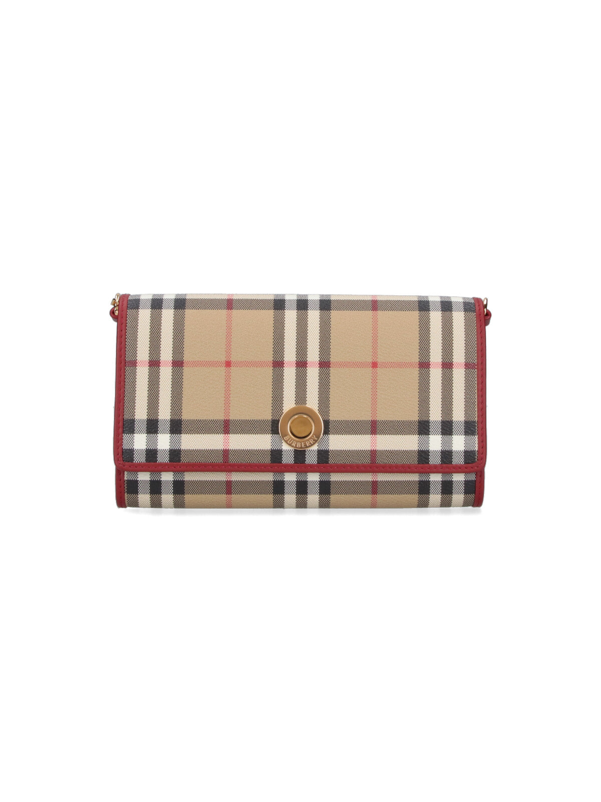 Compact Beige Wallet With Snap Closure And Minimalist Design