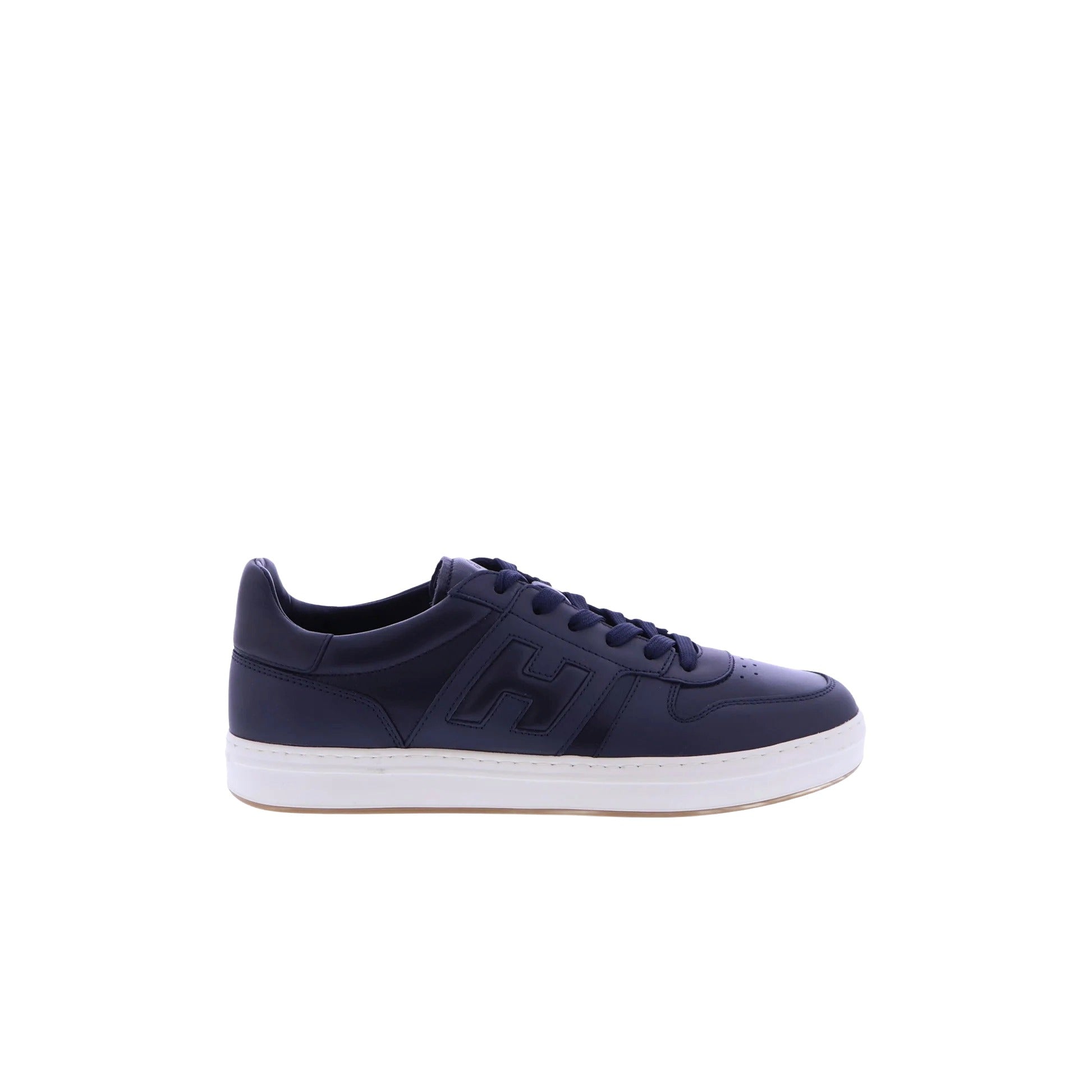 Contemporary Blue Sneakers With Embossed 'H' Detail