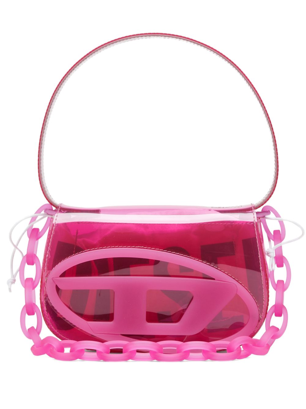 Translucent Pink Silk and Nylon Handbag