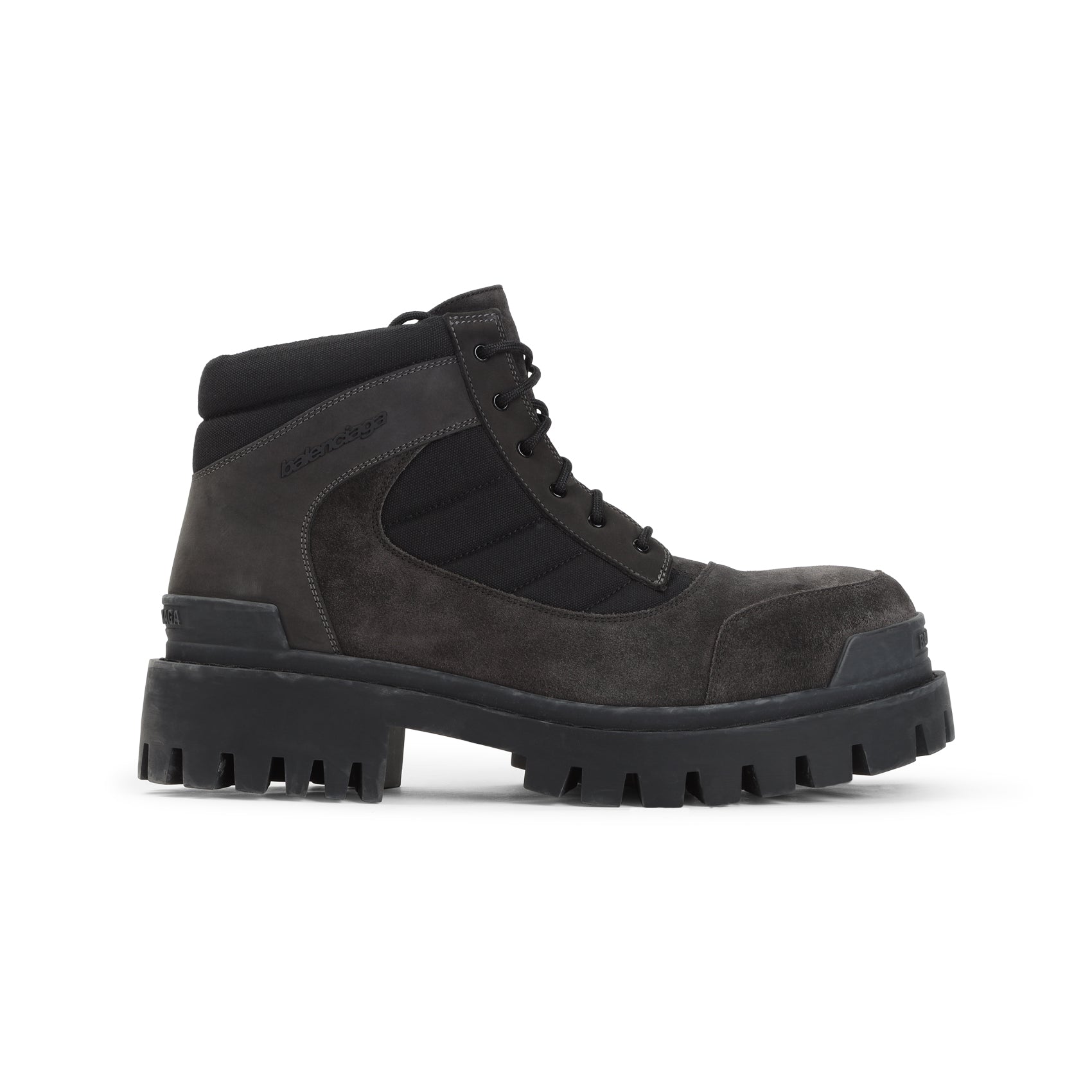 Combat Boots with Worn-Out Effect
