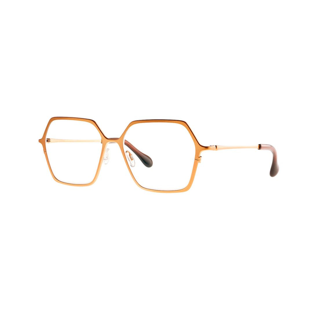 Bromine 007 Gold Shine Geometric Hexagonal Sunglasses with Gold-Tone Finish
