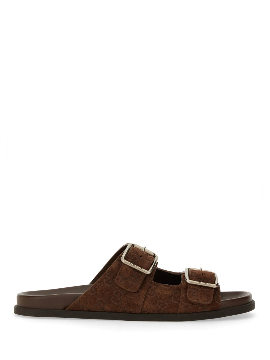 Leather Slider Sandal with Minimalist Design