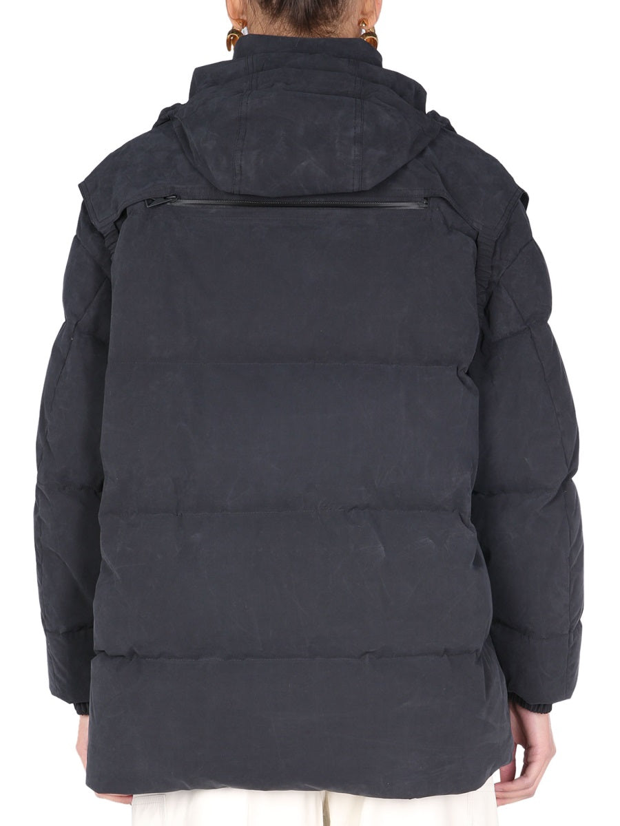 Hooded Down Jacket with Removable Hood