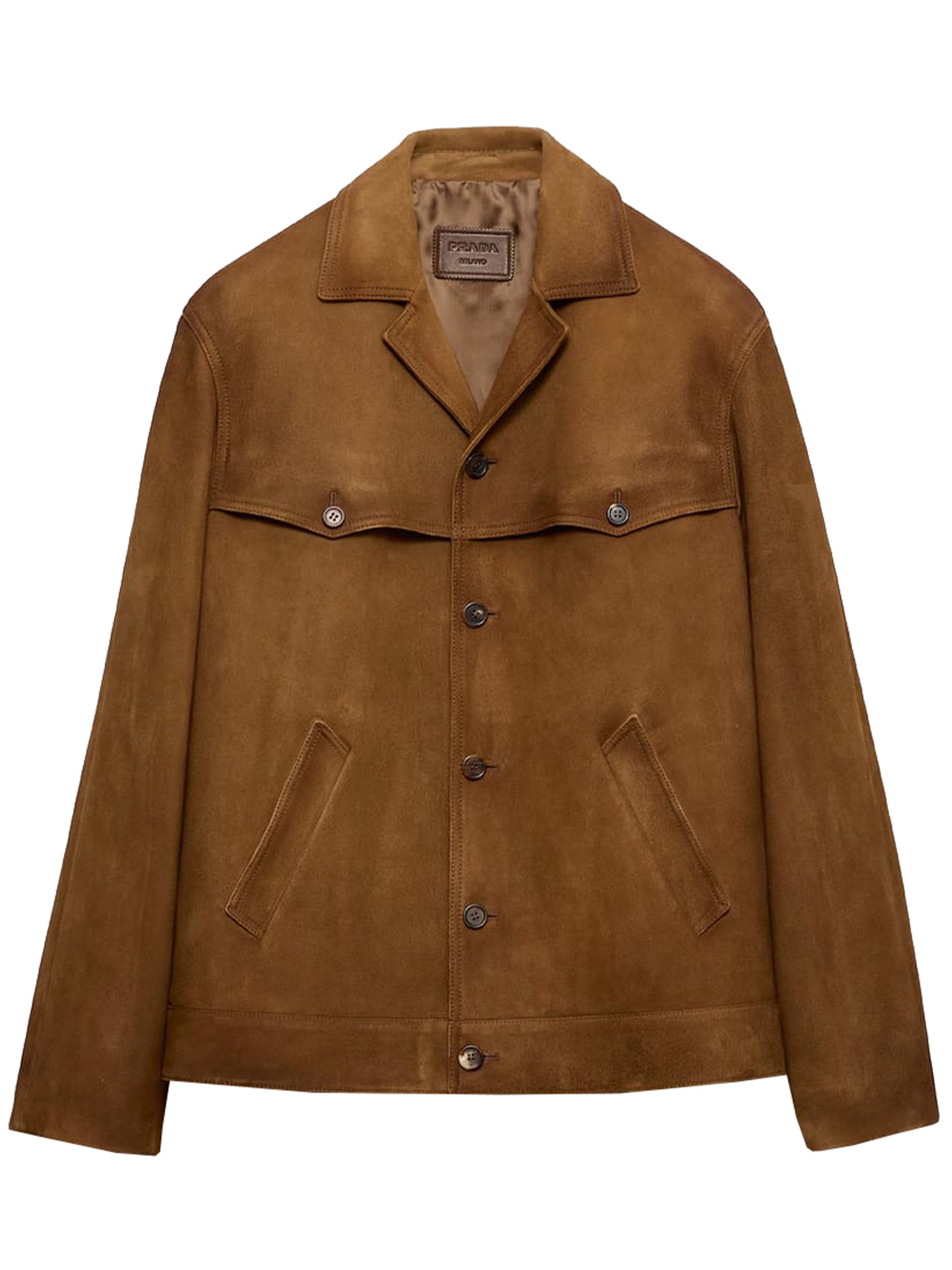 Blouson Straight-Cut Lambskin Suede Jacket