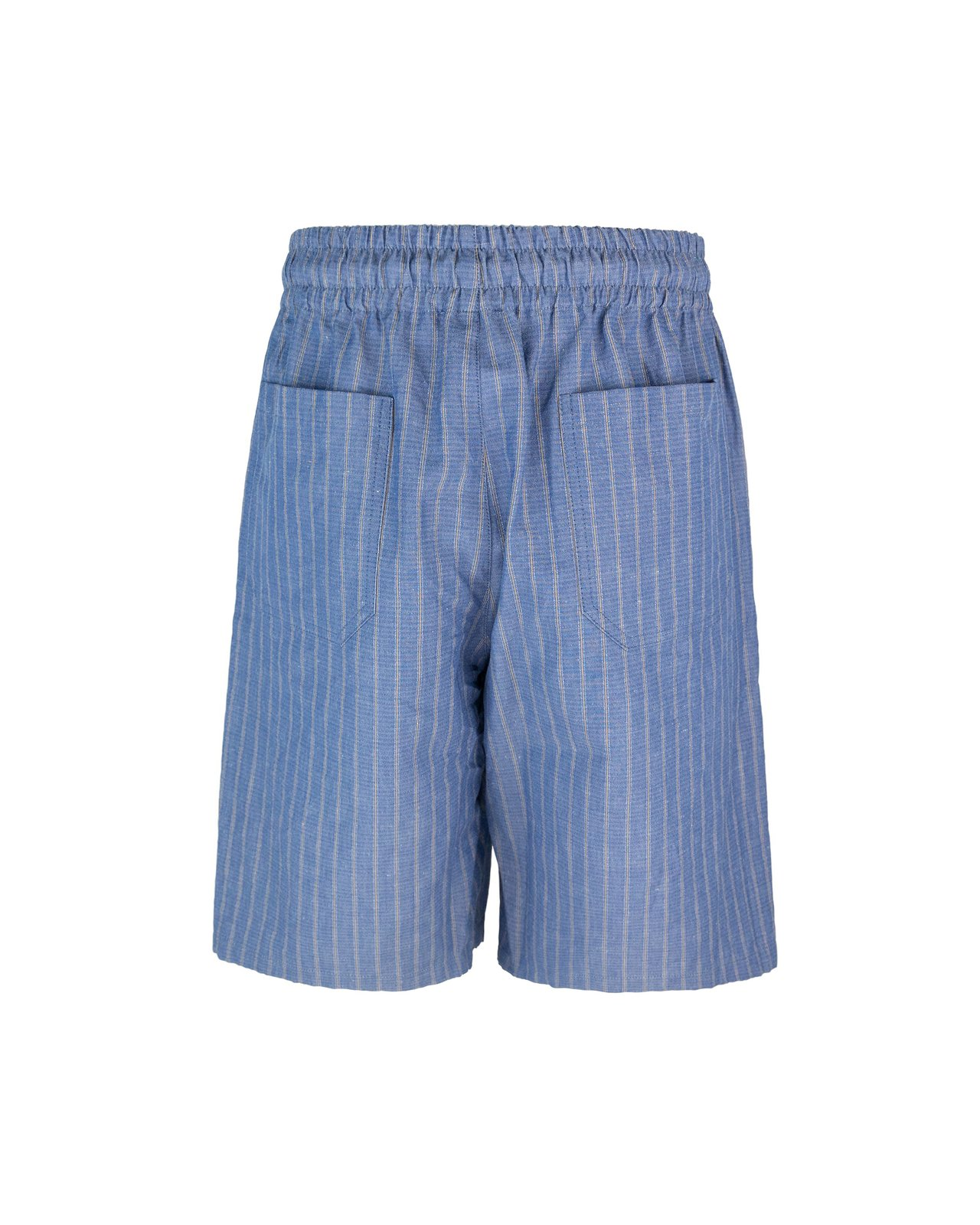 Relaxed-Fit Blue Shorts with Adjustable Drawstring