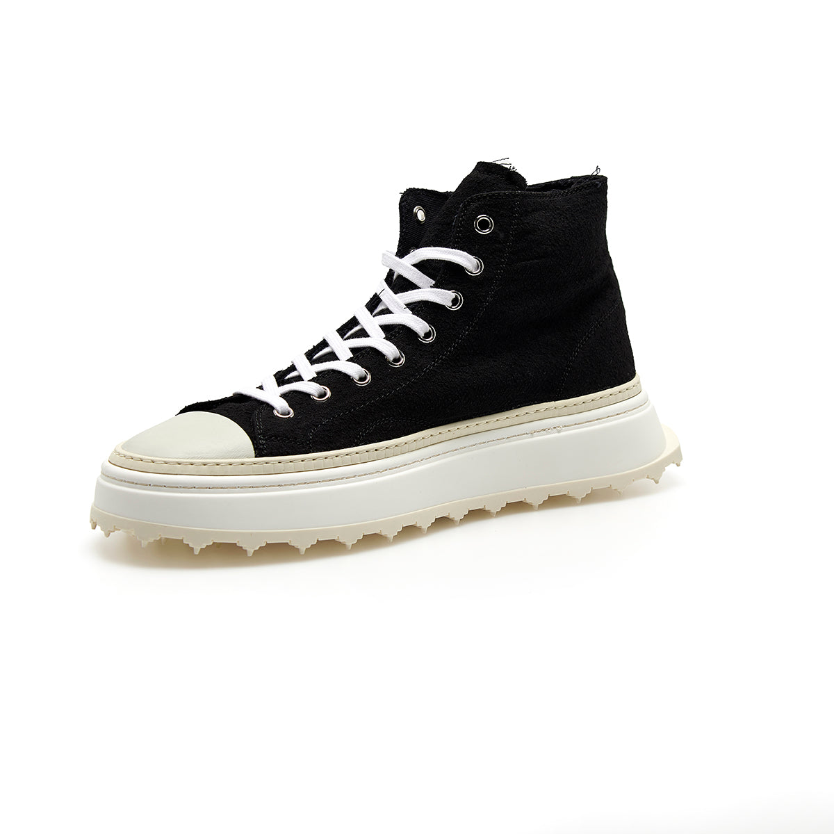 Leather Mid-Cut Sneakers