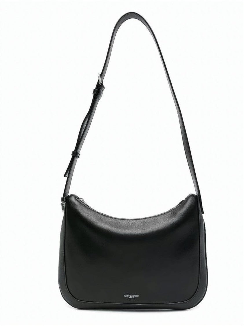 Calf Leather Shoulder Bag with Adjustable Strap