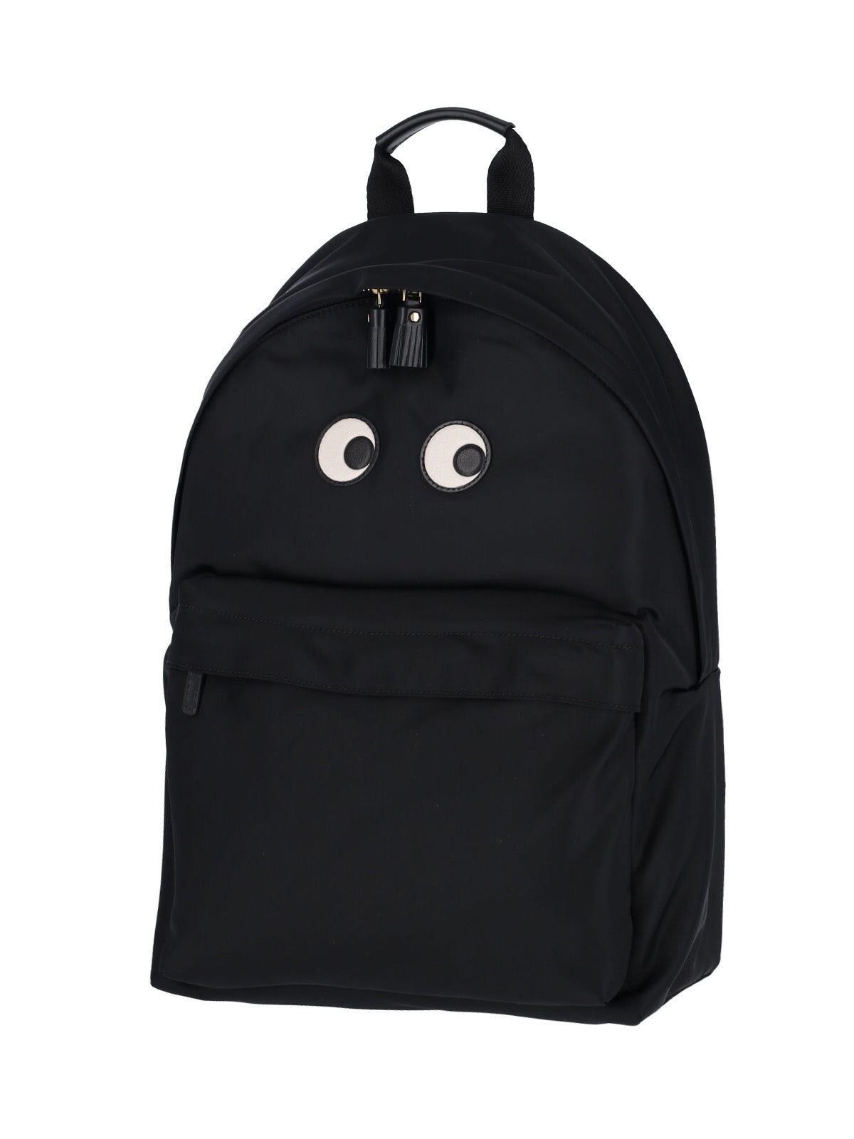 Nylon Backpack with Leather Accents