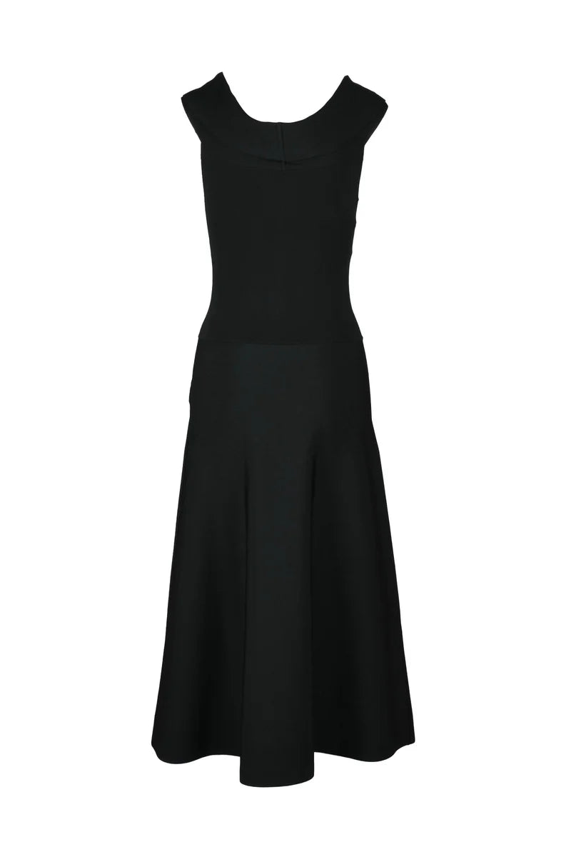 Long Flared Dress - Black