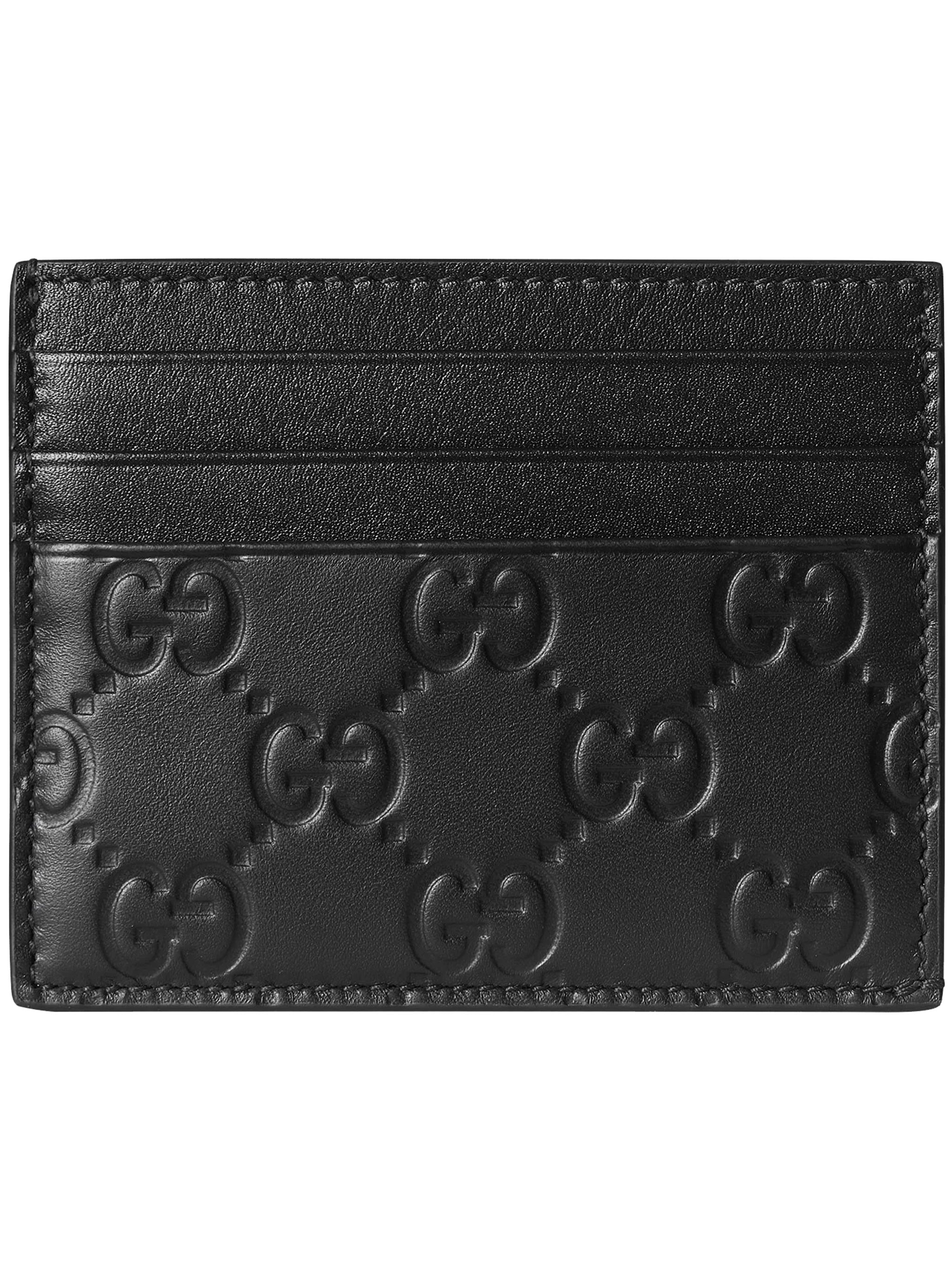 Black Arabella Embossed Leather Card Case