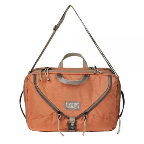 Durable Burnt Orange Cordura Backpack with V-Shaped Zipper