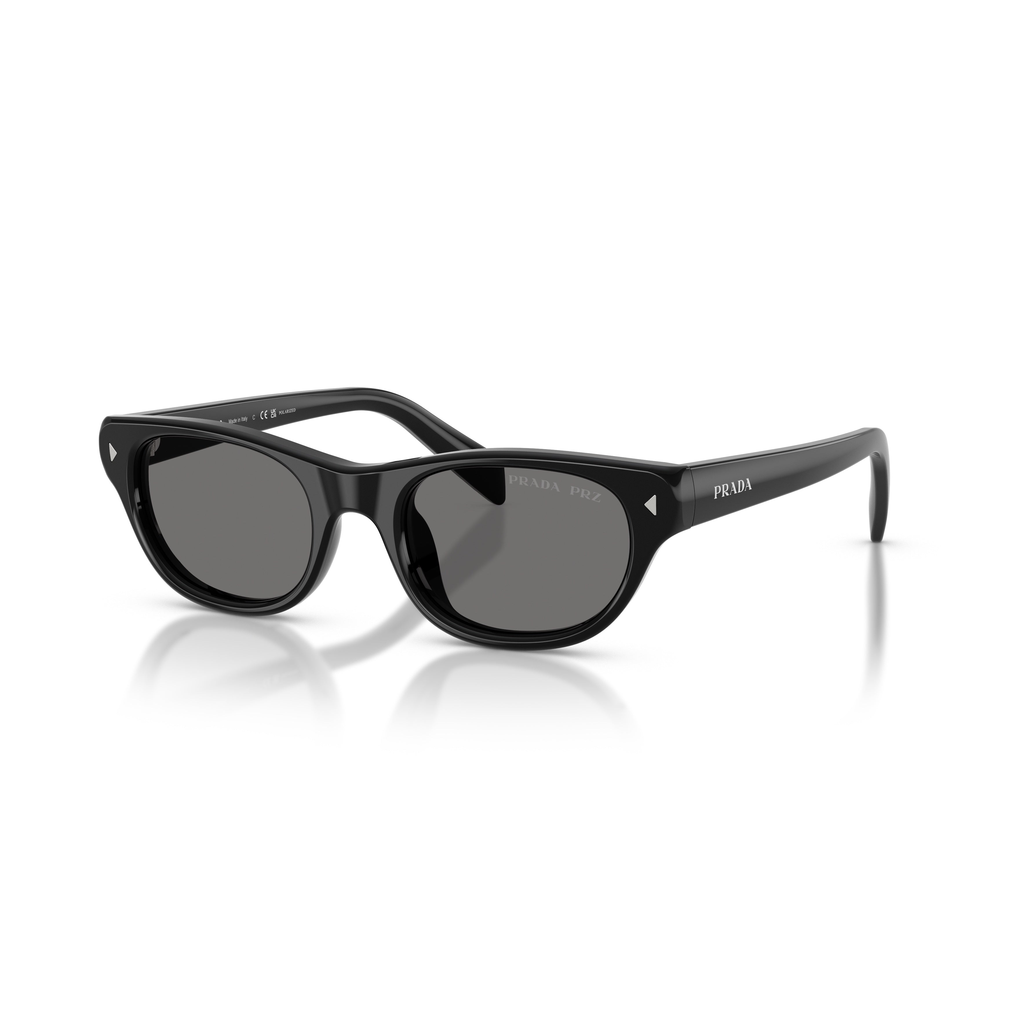 0pr C08s Glossy Black Acetate Sunglasses