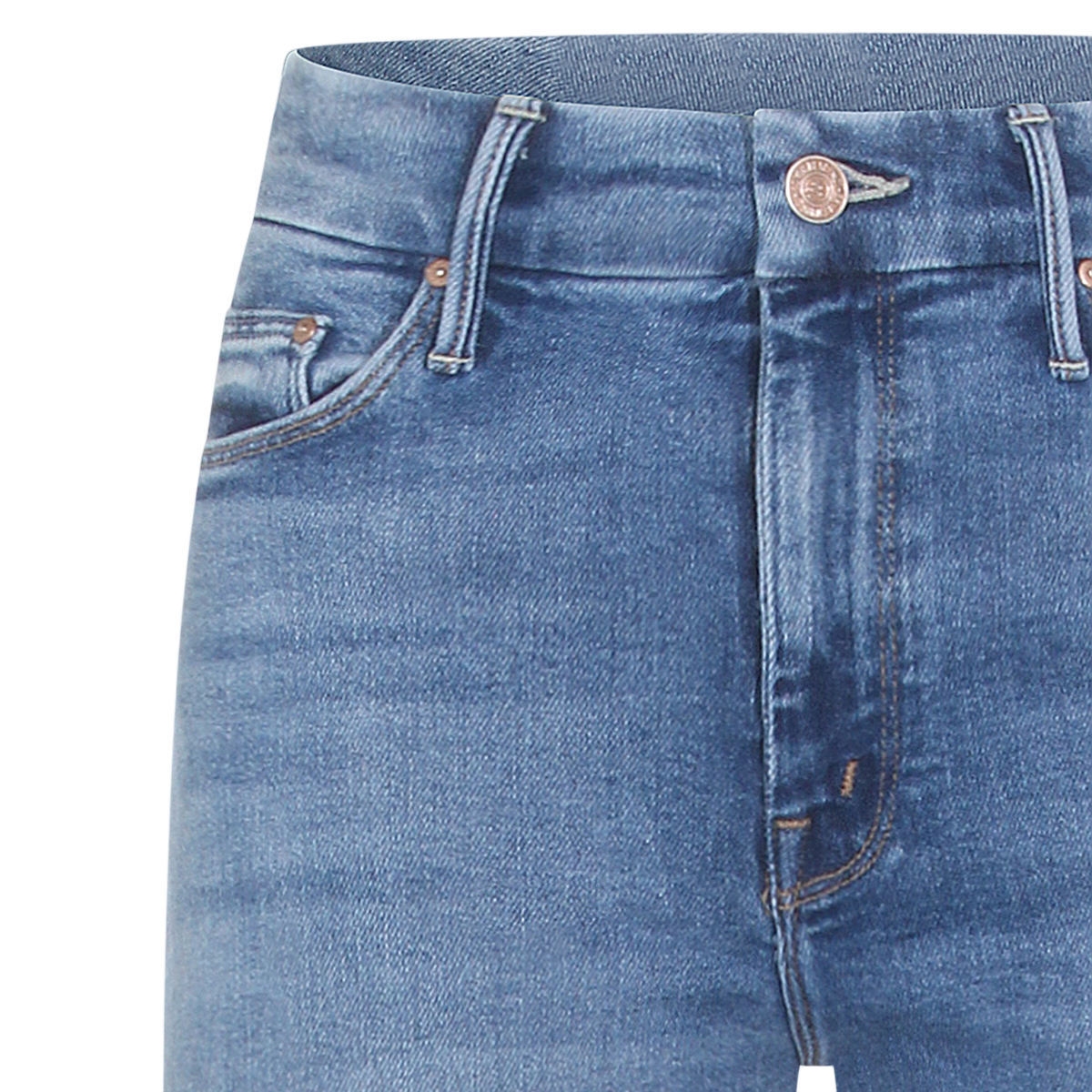 High-Waisted Flared Leg Jeans with Stitched Detail