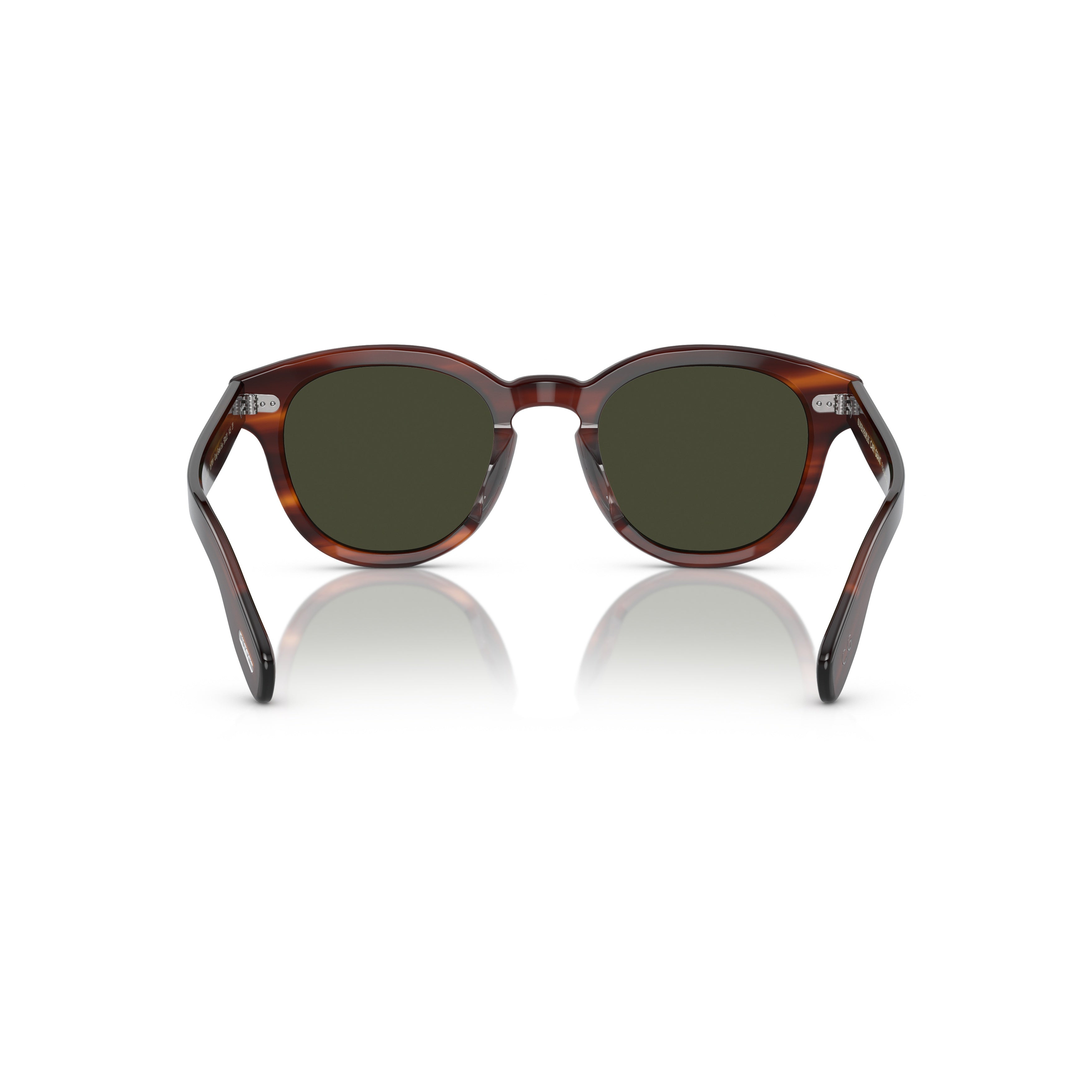 0ov5413su Round Tortoiseshell Acetate Sunglasses with Silver Accents