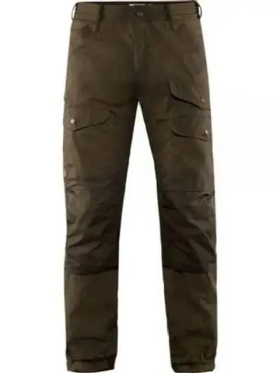 Sturdy Brown Straight Pants With Utility Pockets