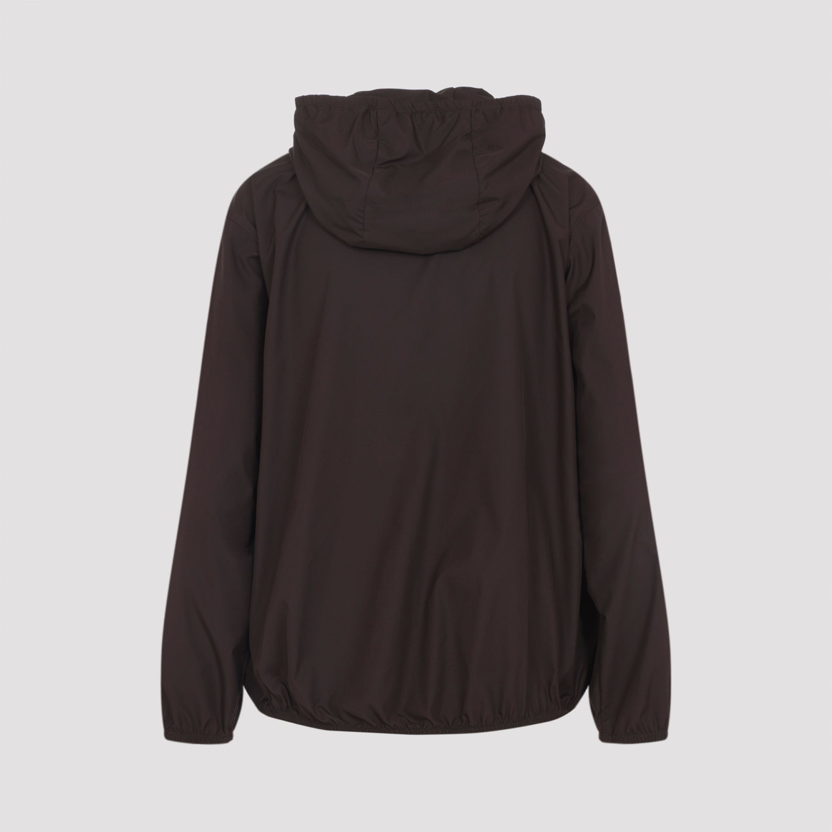 Lightweight Black Polyester Jacket with Minimalist Design
