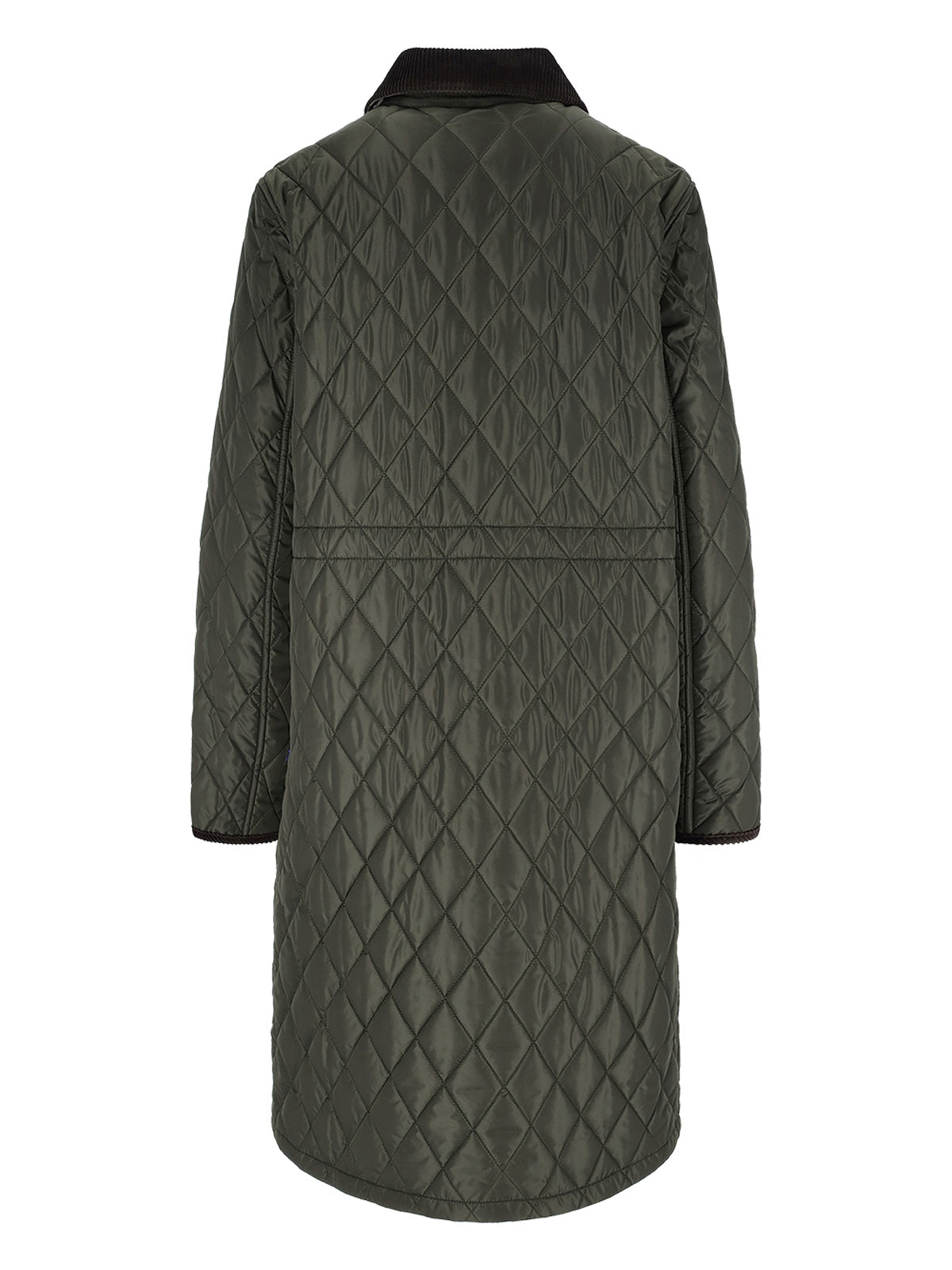 Quilted Green Burberry Car Coat