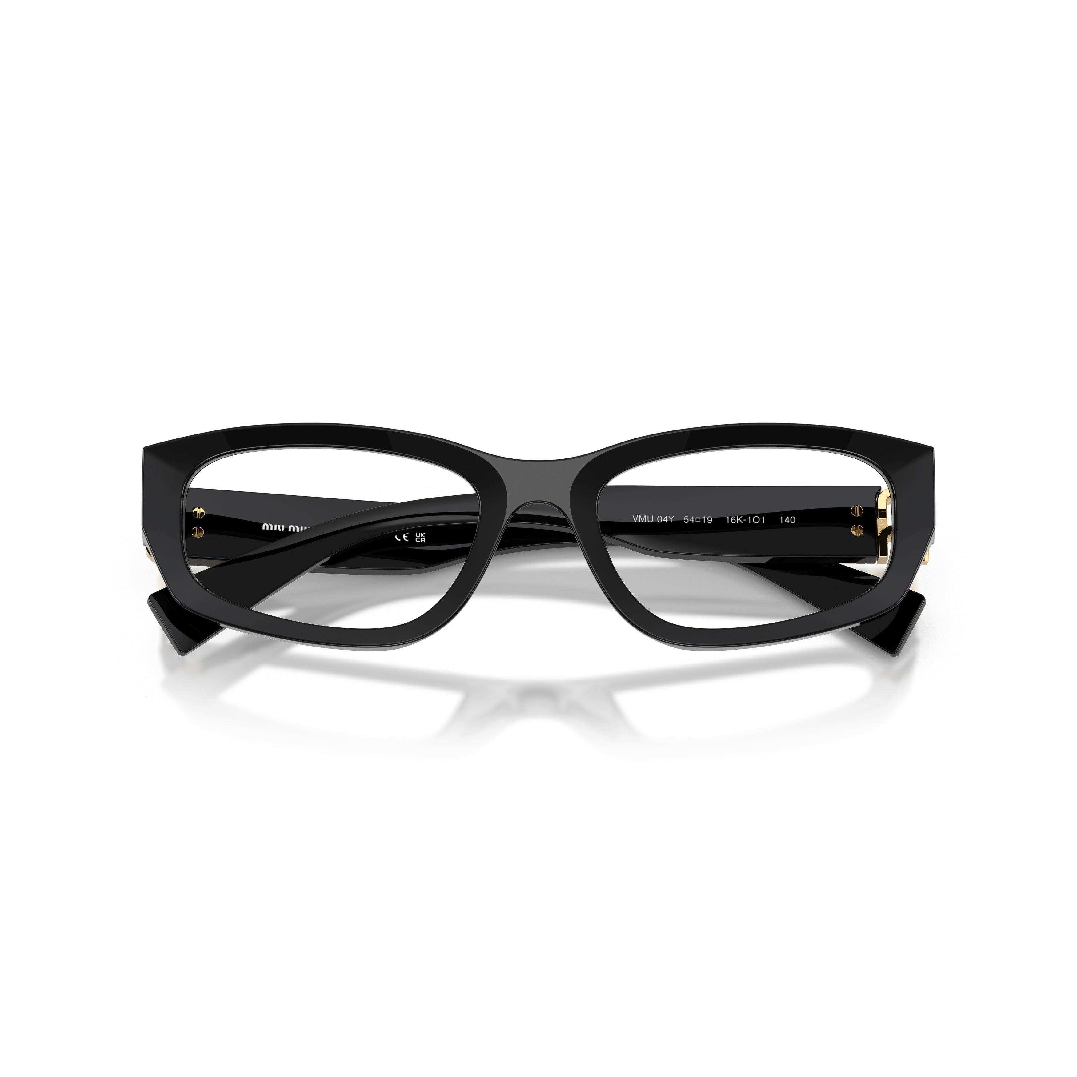 0mu 04yv Glossy Black Acetate Rectangular Eyeglasses