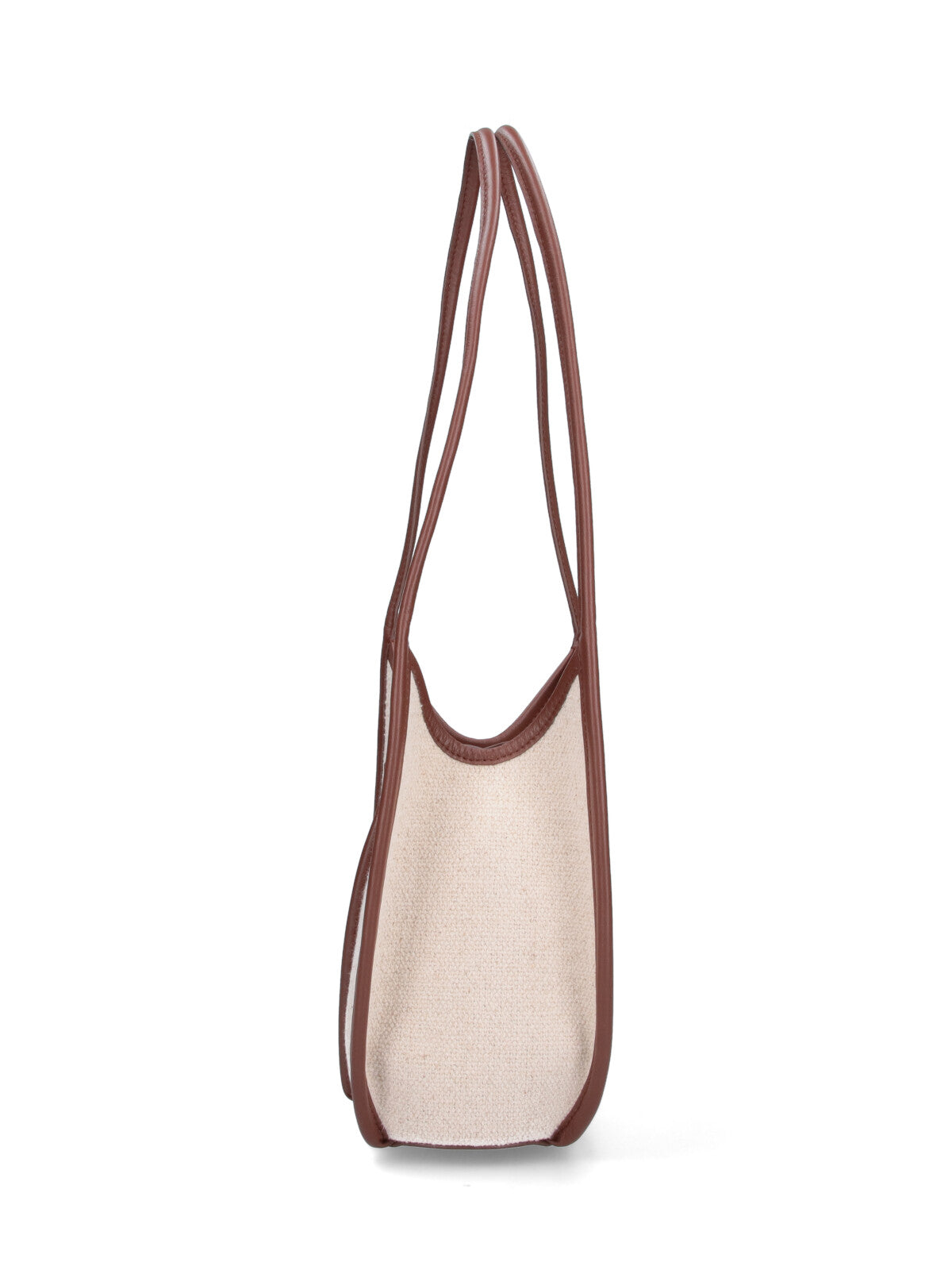 Off-White Structured Fabric Leather Trim Bag