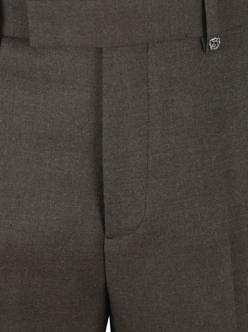 Tailored Straight Leg Wool Trousers