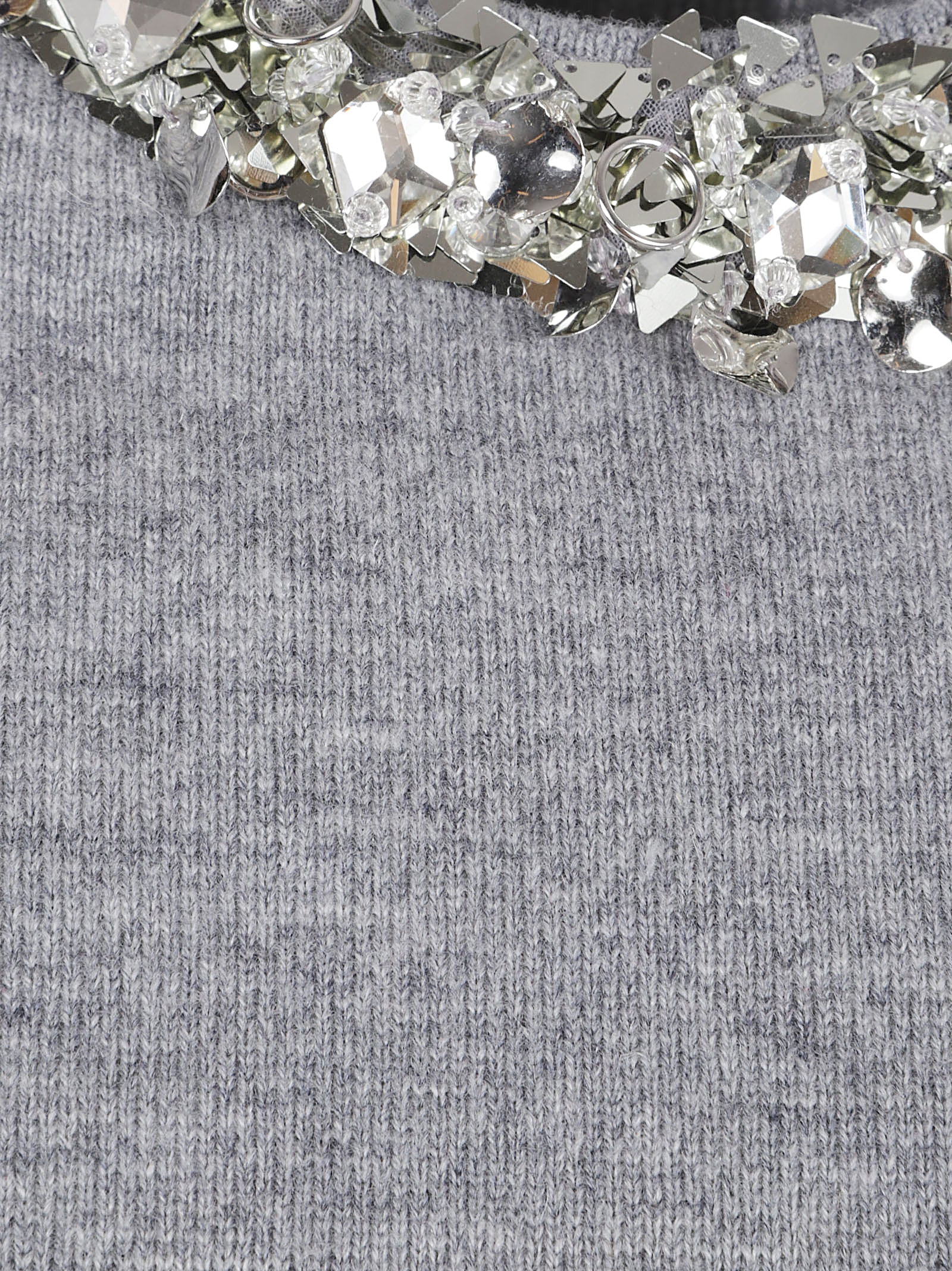 Short-Sleeved Wool-Cashmere Blend Sweater