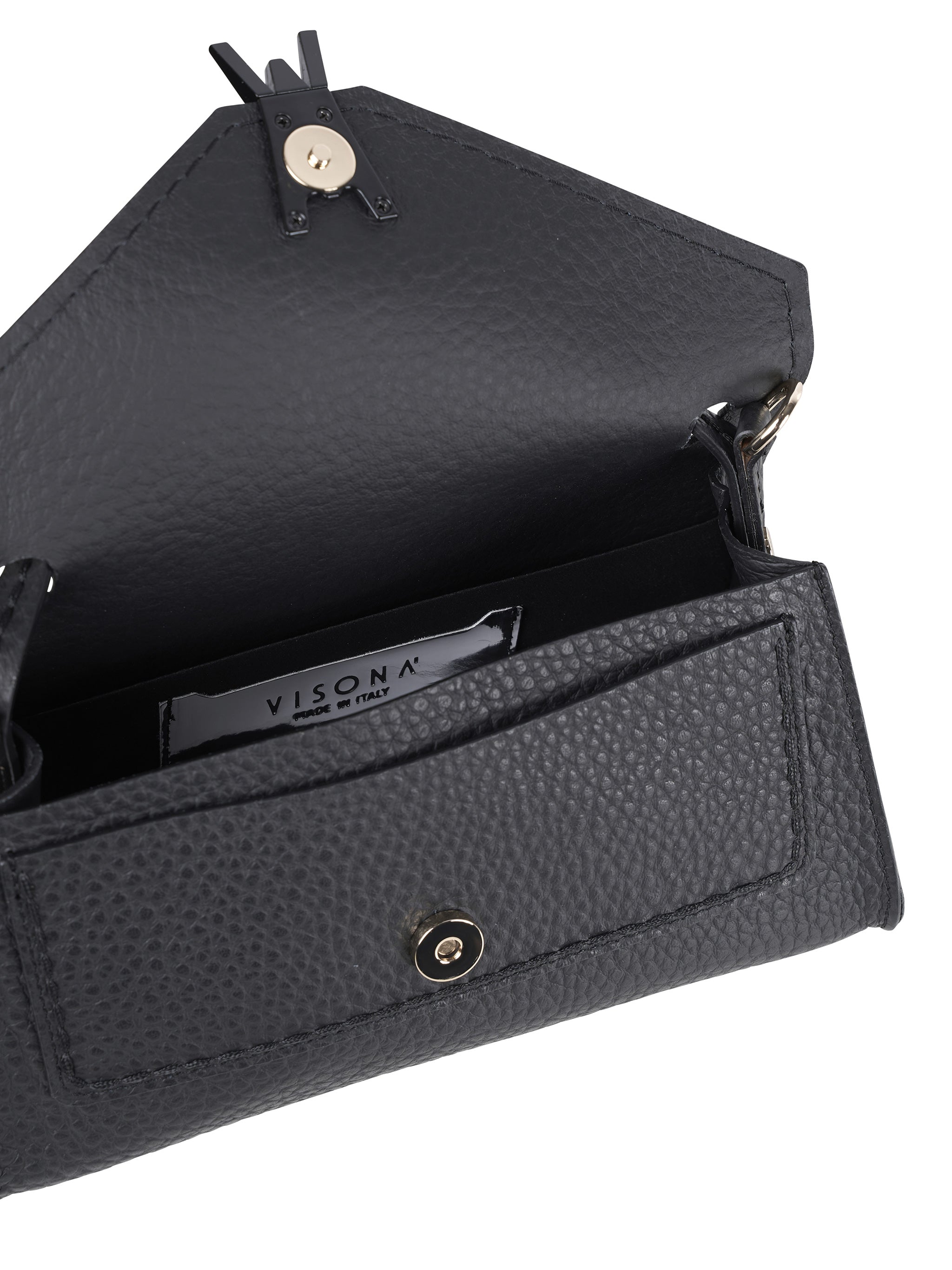Black Queen Structured Textured Shoulder Bag