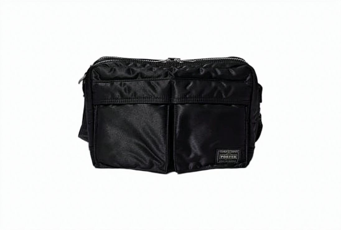 Compact Black Nylon Shoulder Bag