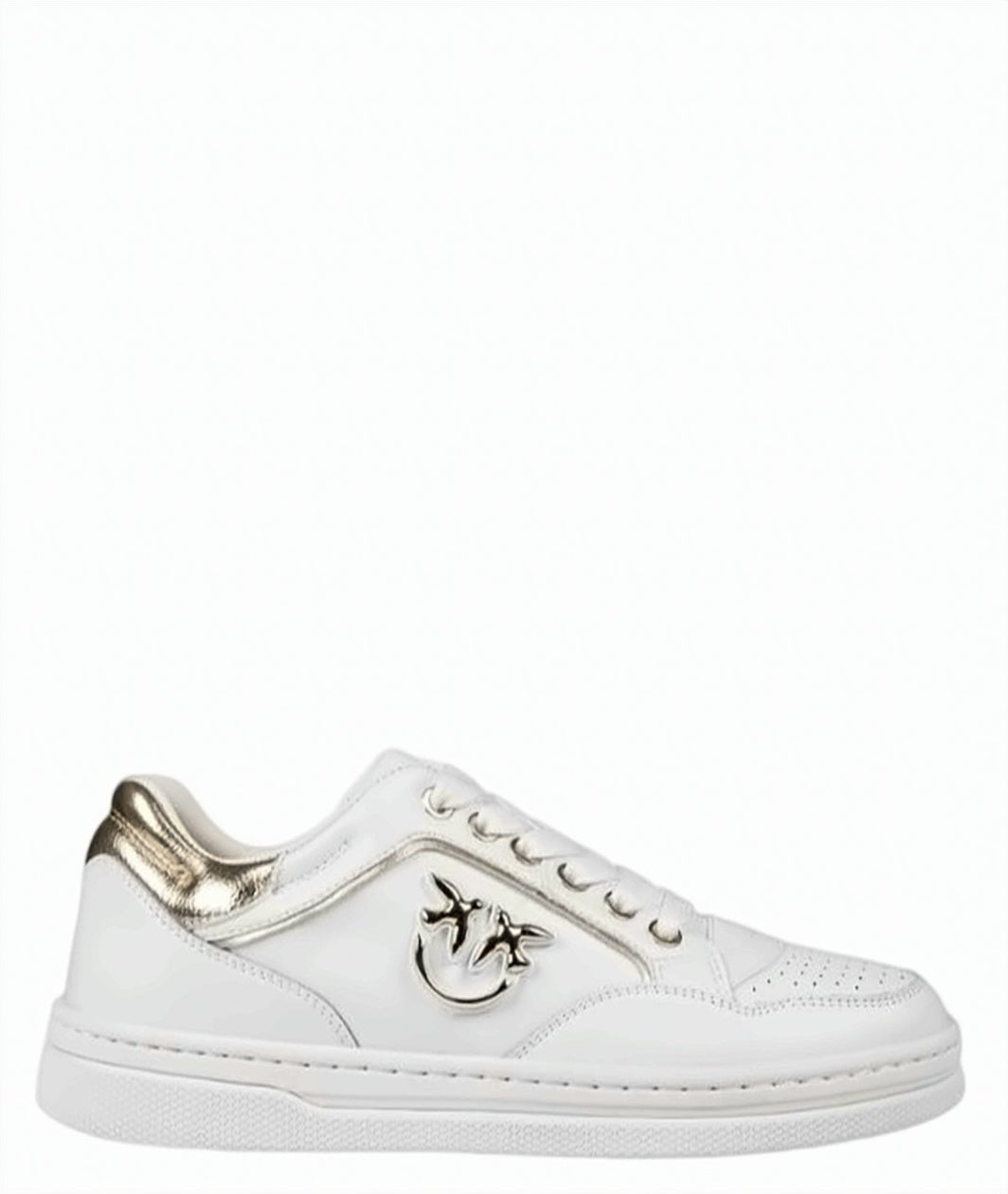White Gold Low Top Sneakers