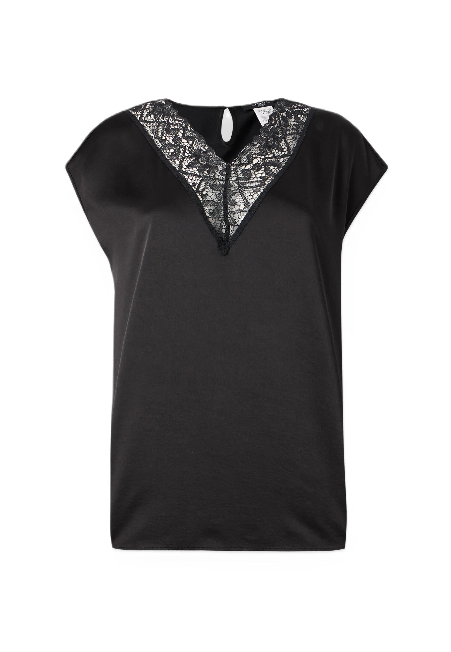 Black Cotton Blend Tank Top