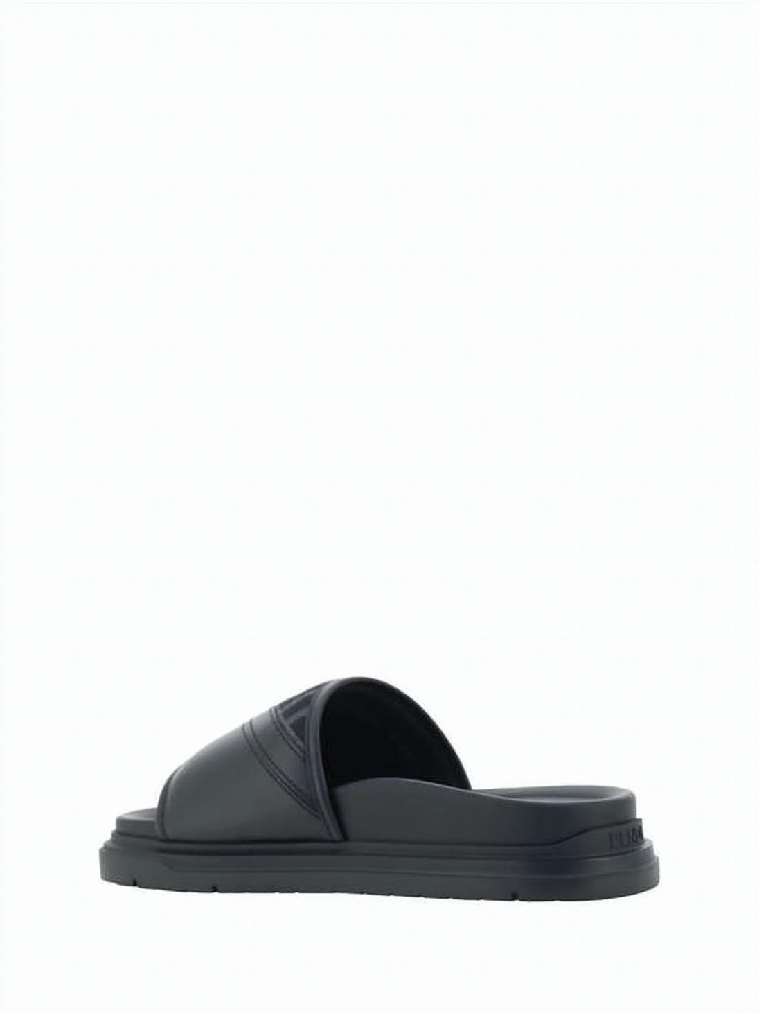 Textured Monogram Slide Sandals